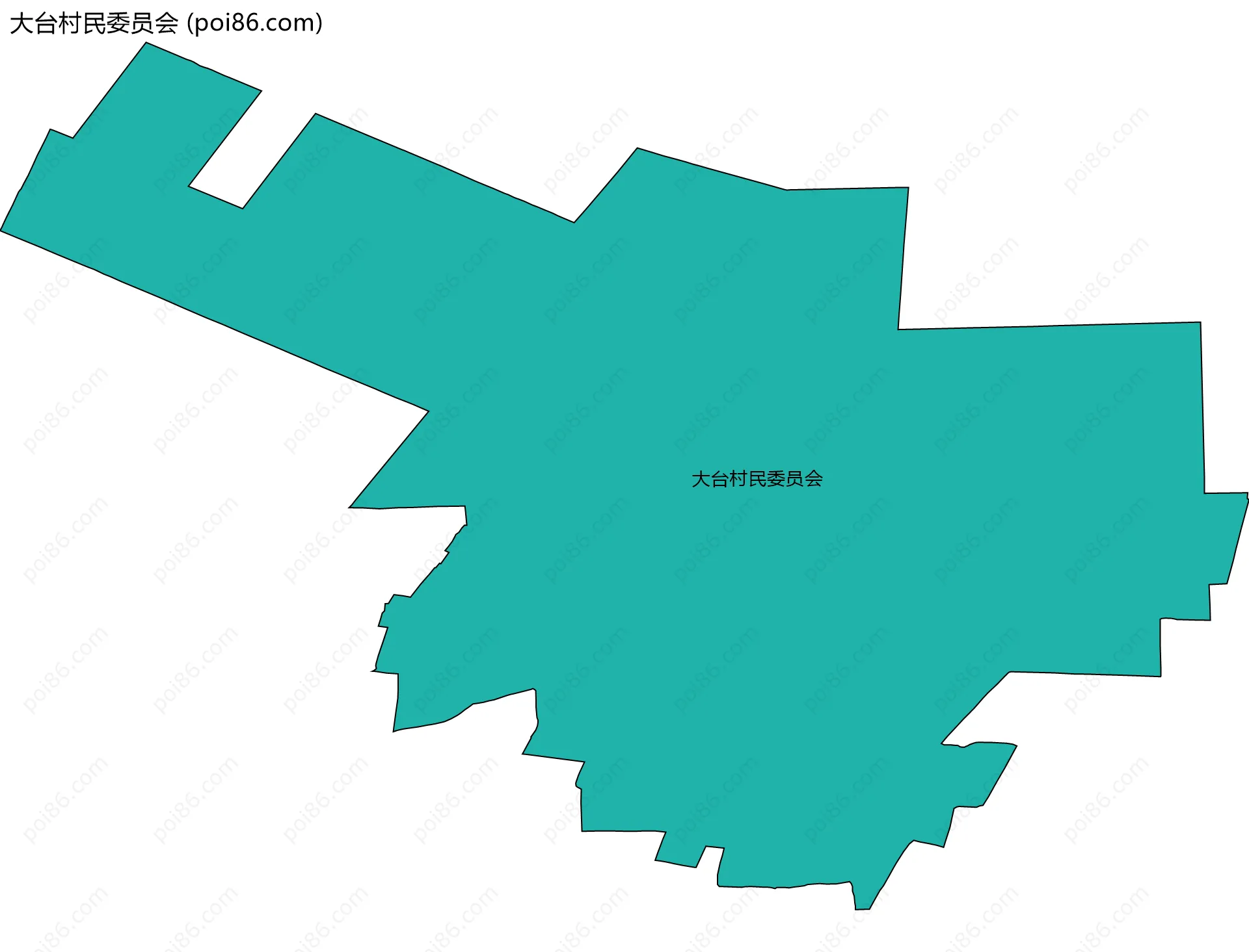 大台村民委员会边界地图