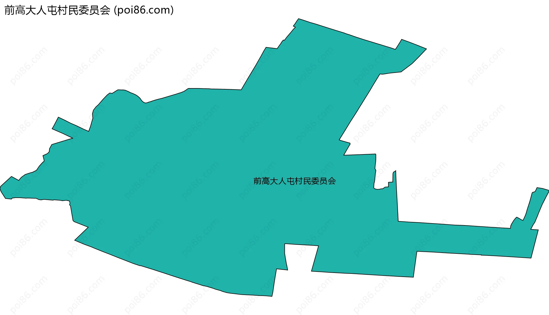 前高大人屯村民委员会边界地图