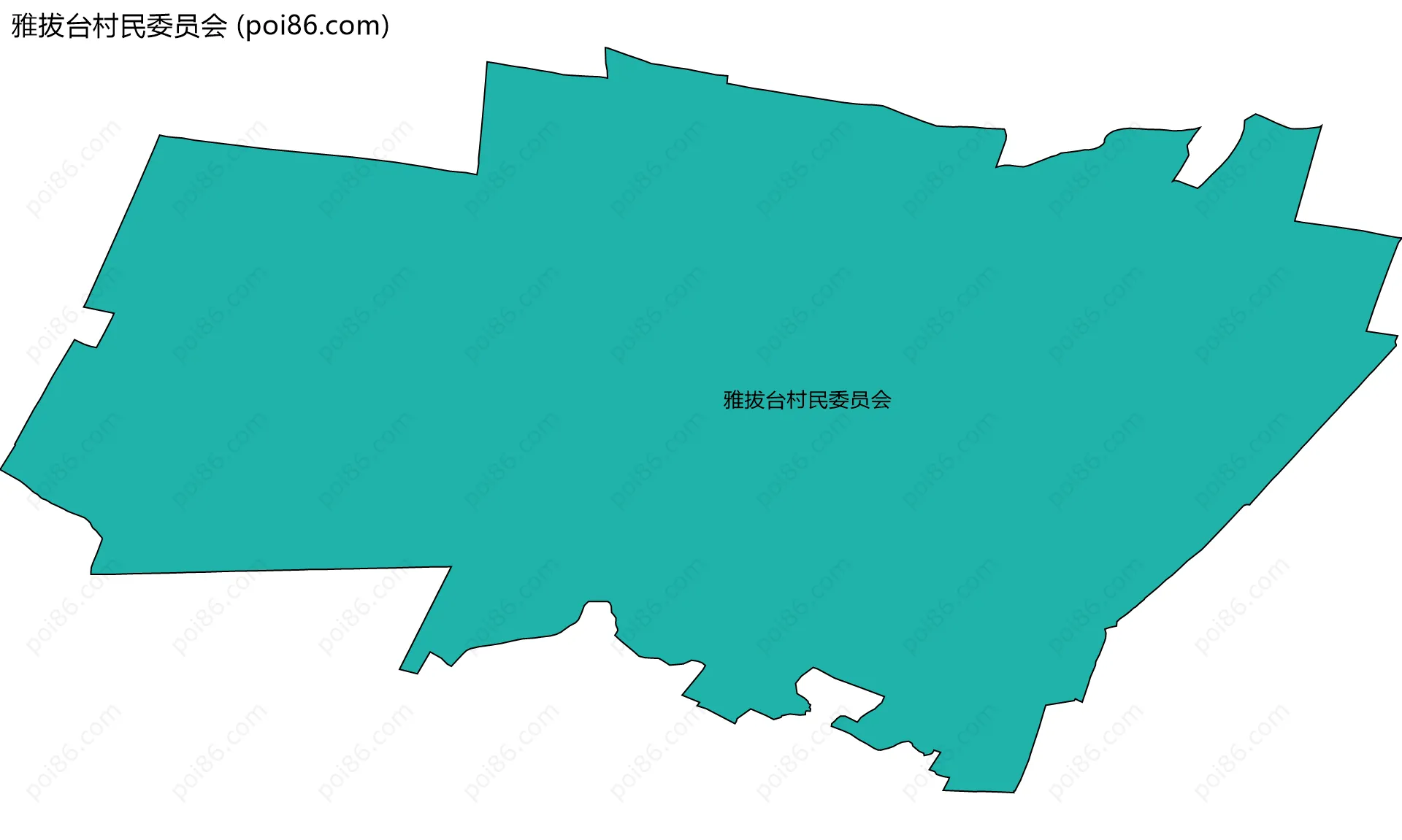 雅拔台村民委员会边界地图