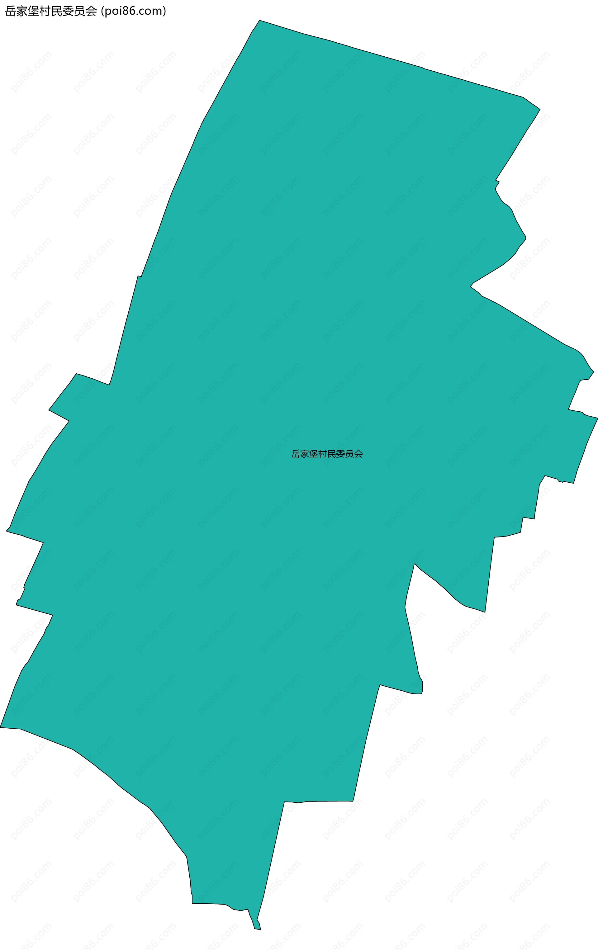 岳家堡村民委员会边界地图
