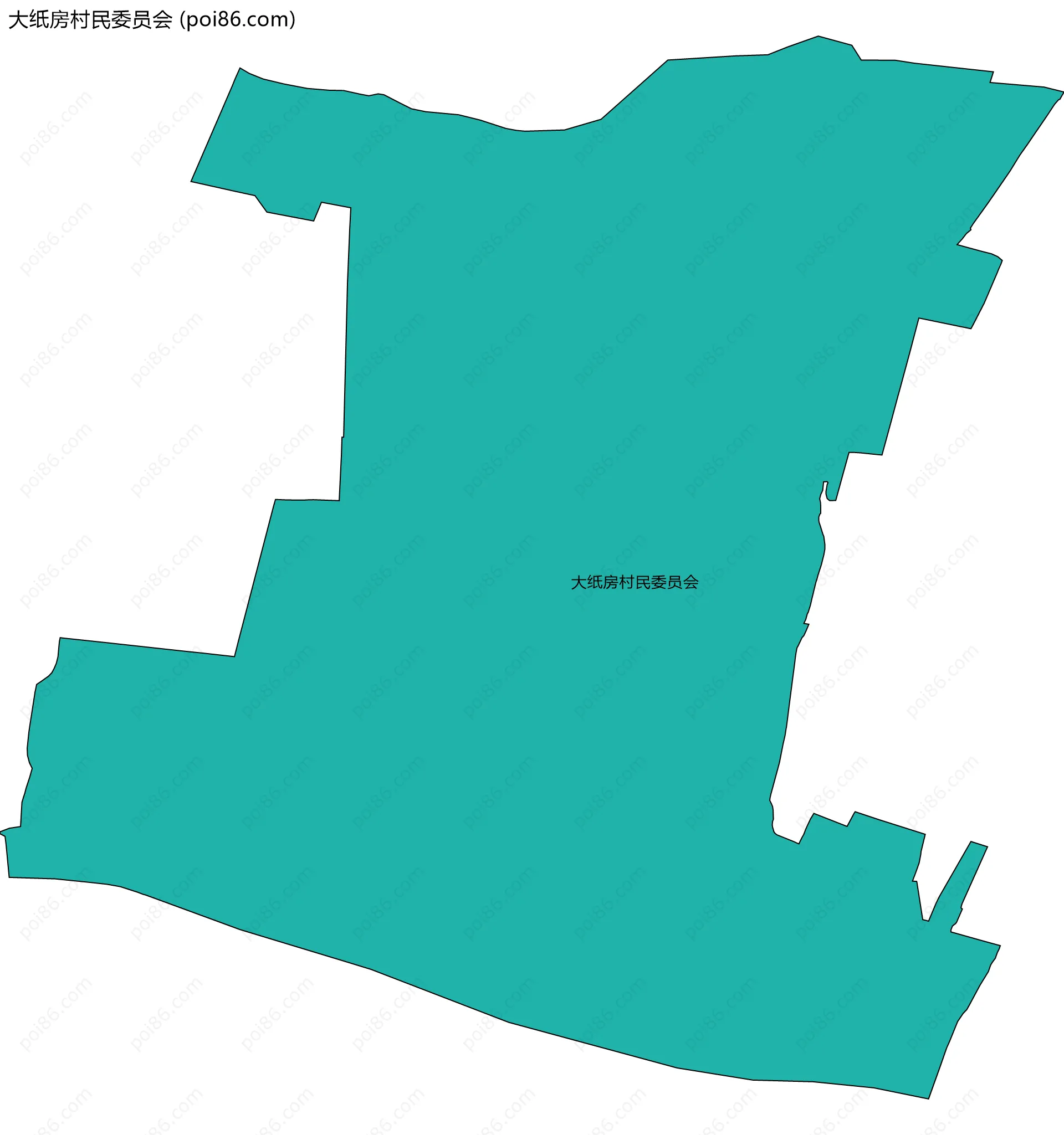 大纸房村民委员会边界地图