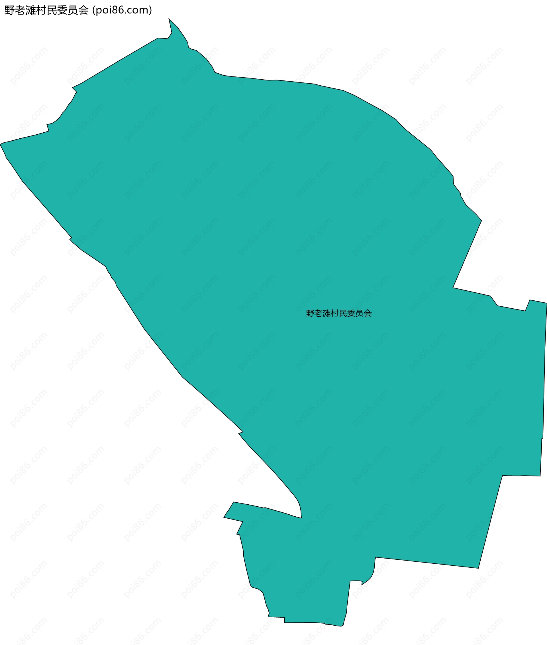 野老滩村民委员会边界地图