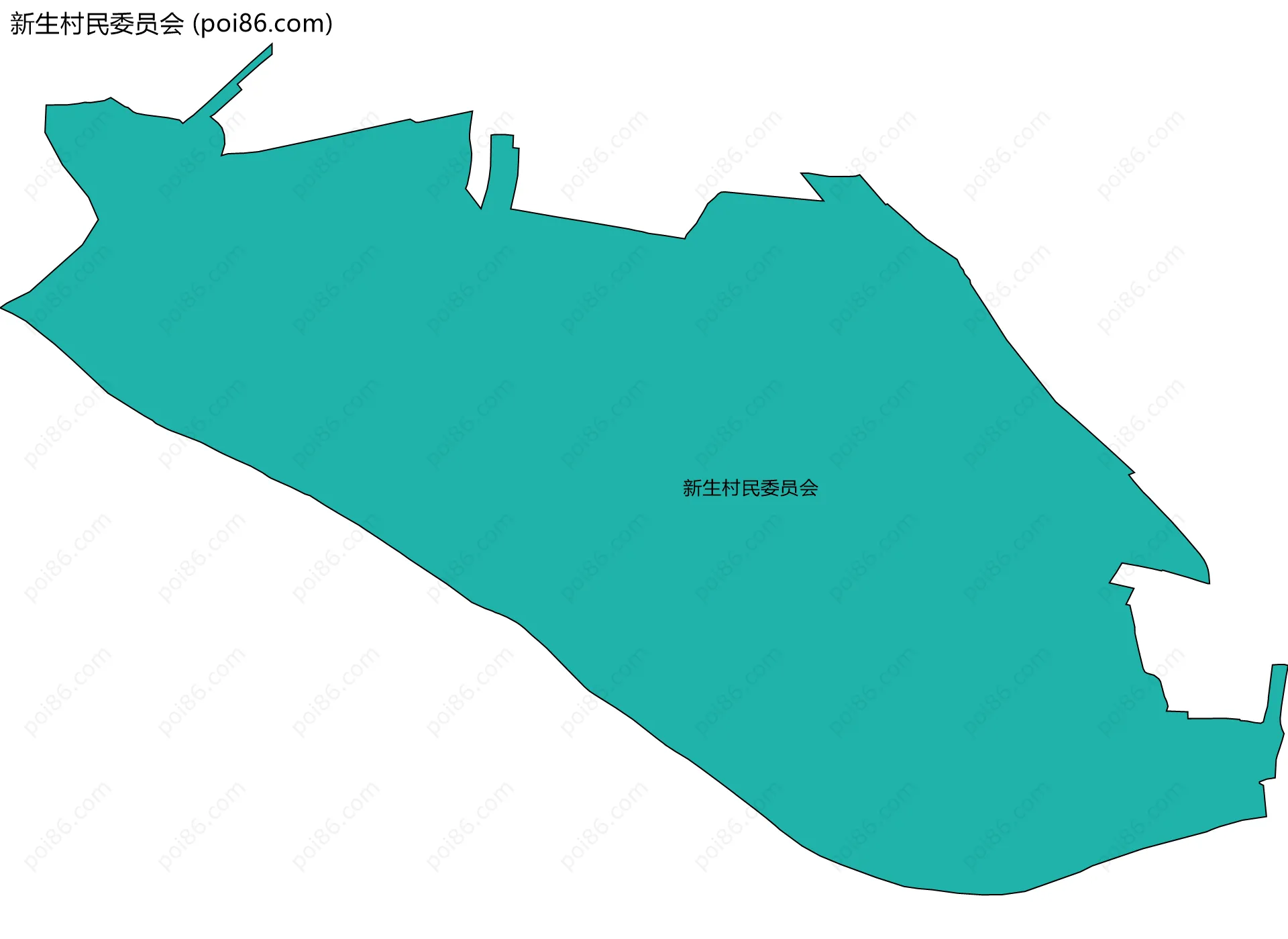 新生村民委员会边界地图