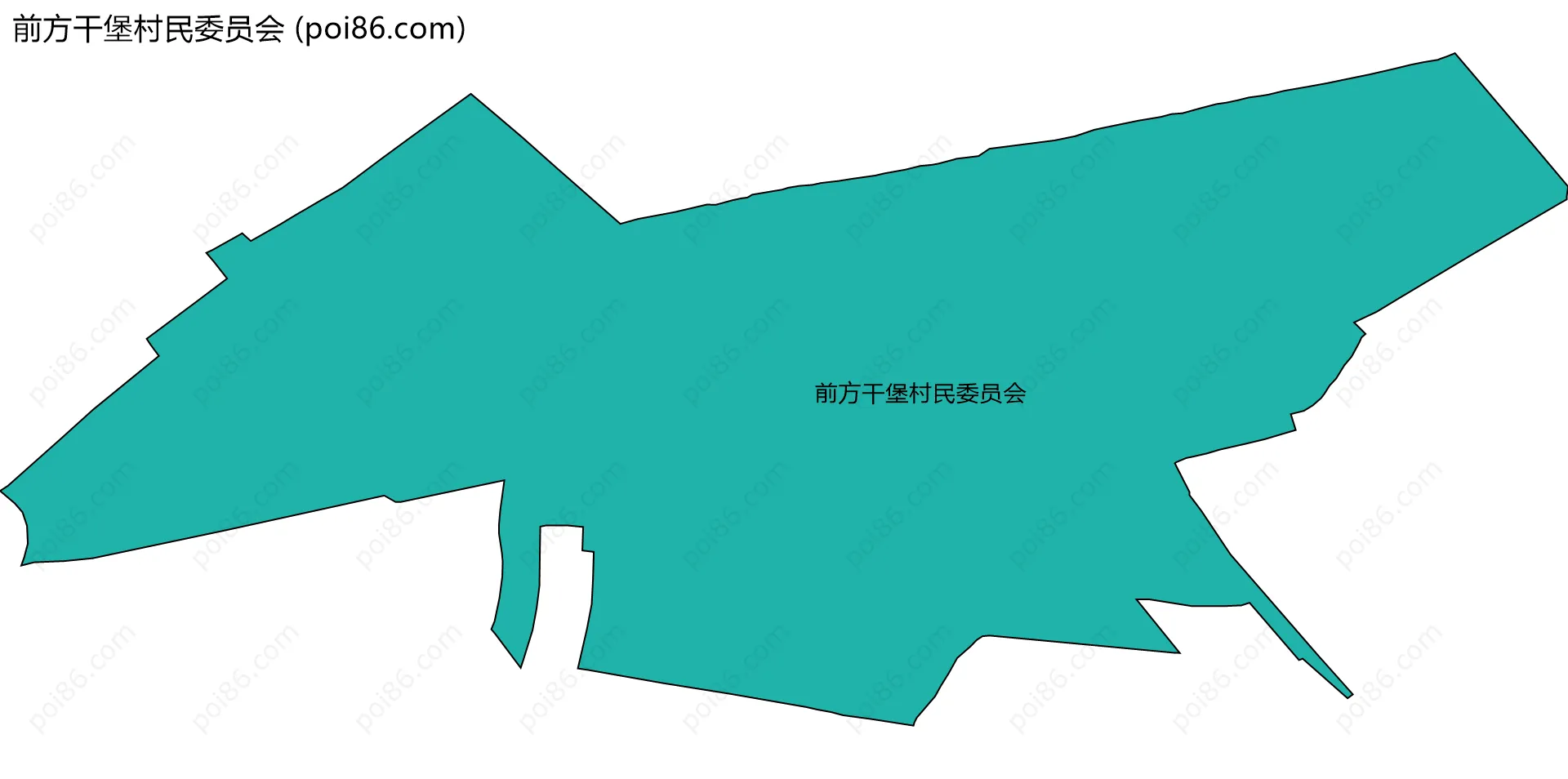 前方干堡村民委员会边界地图