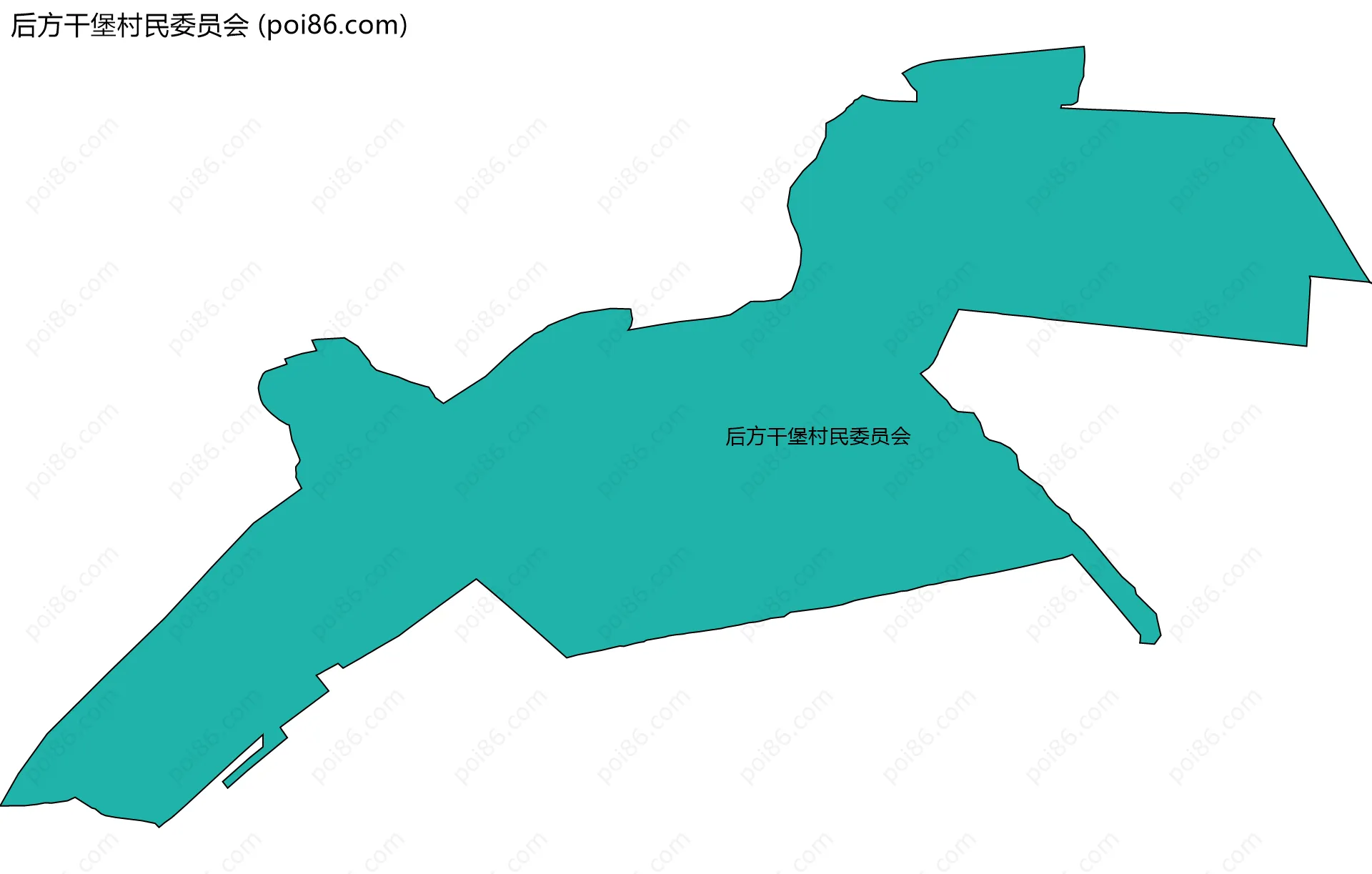 后方干堡村民委员会边界地图