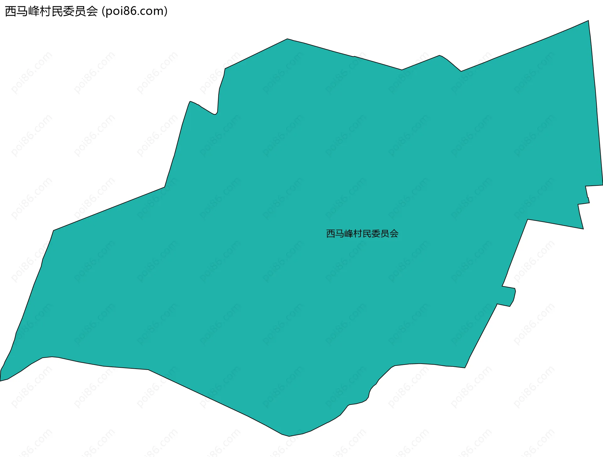 西马峰村民委员会边界地图