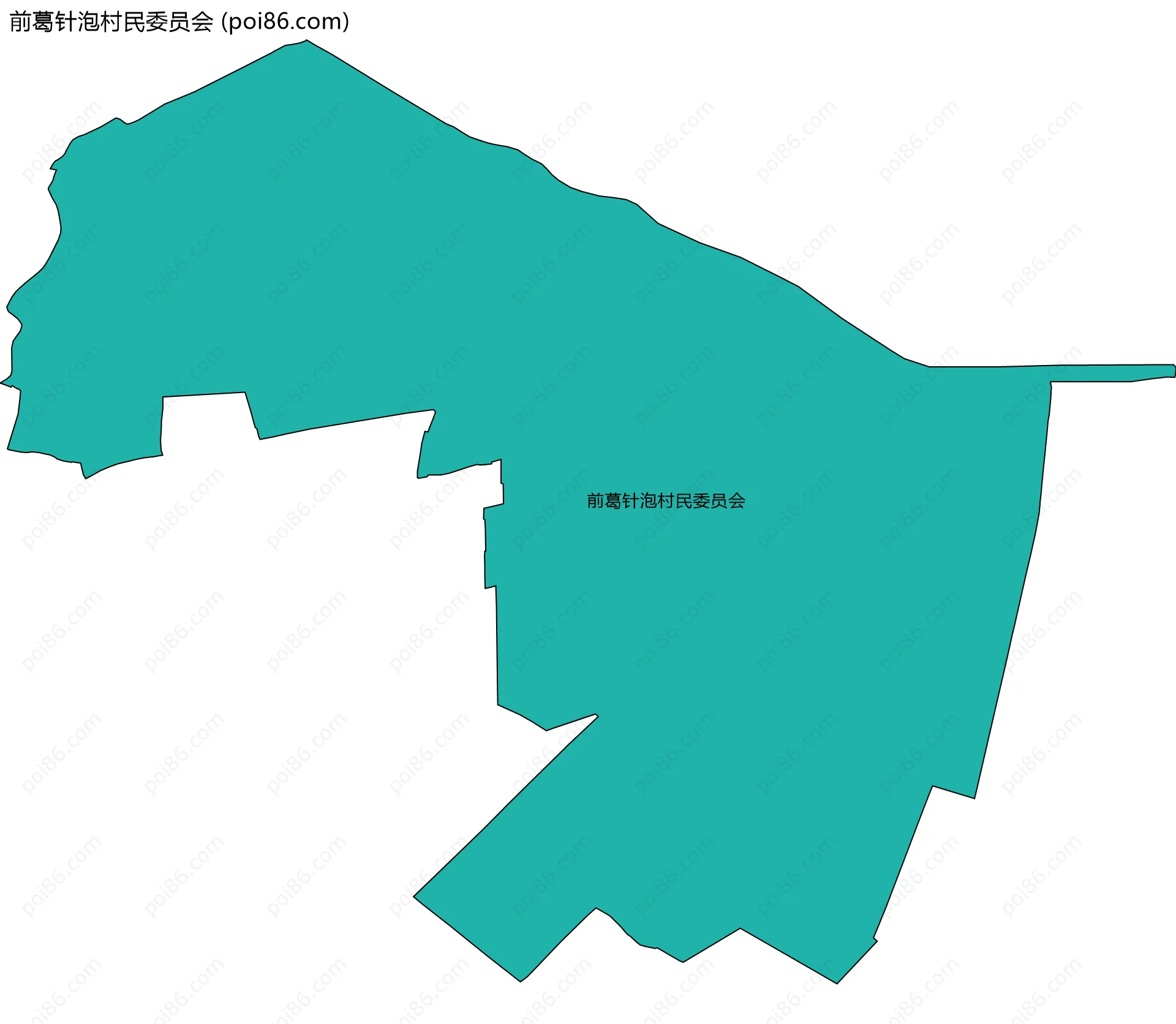 前葛针泡村民委员会边界地图