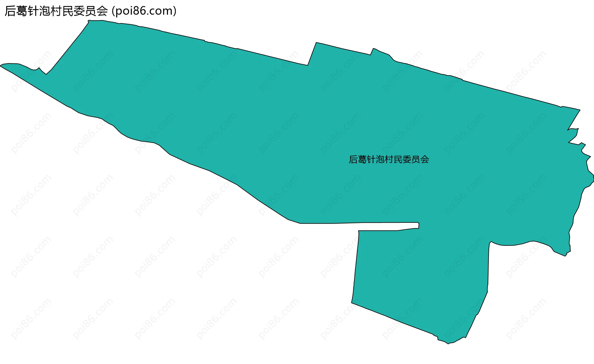 后葛针泡村民委员会边界地图