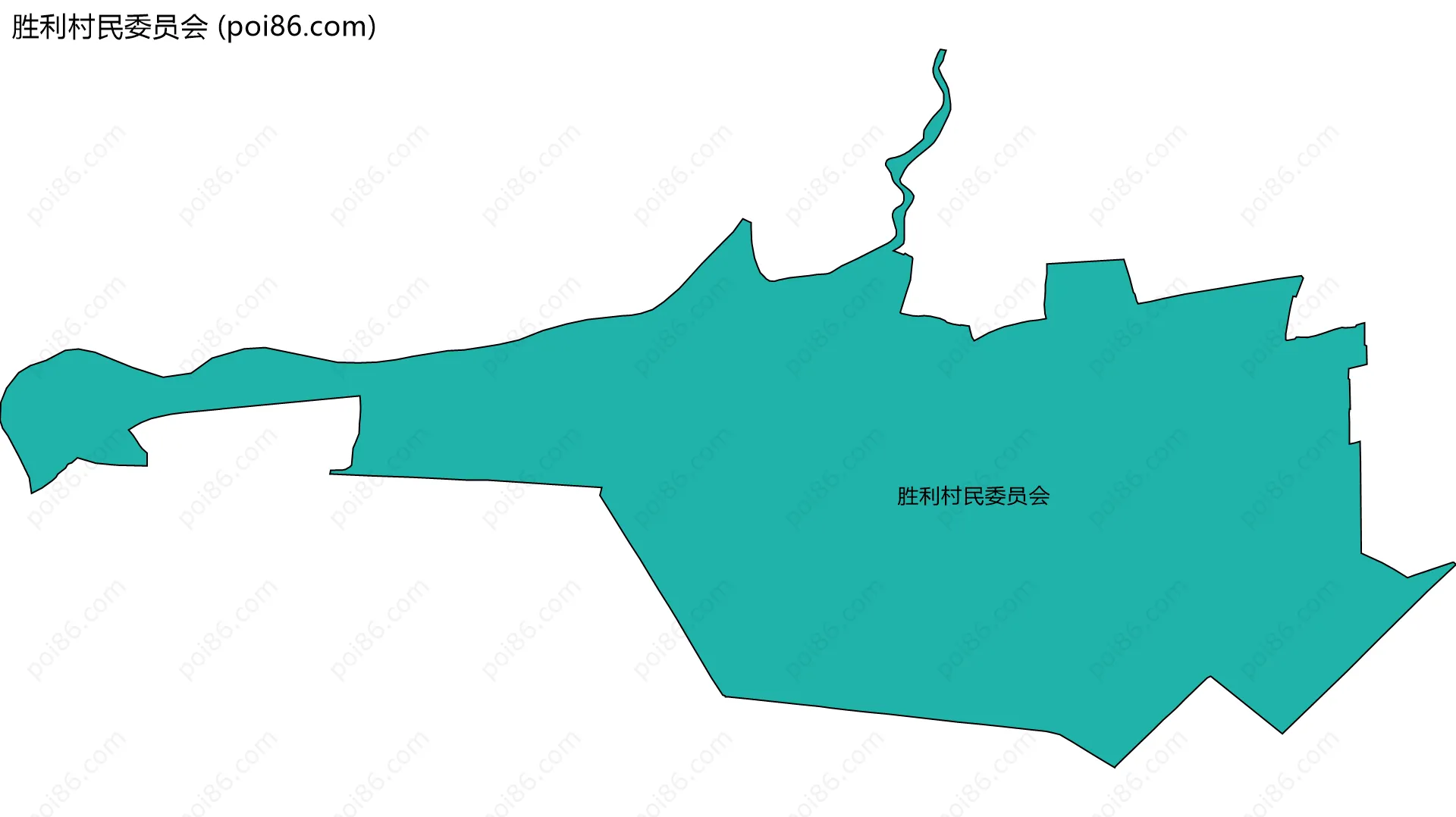 胜利村民委员会边界地图