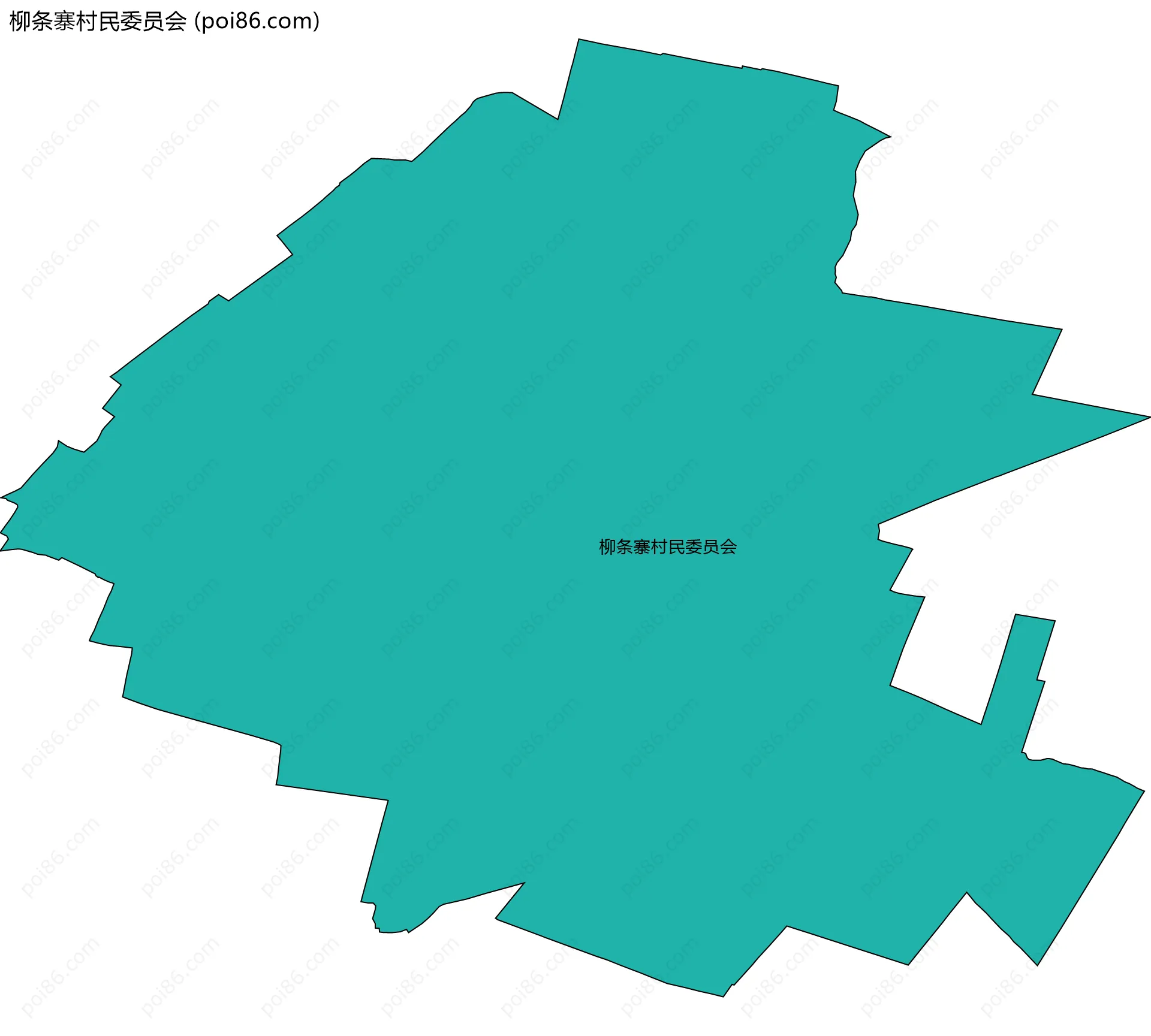 柳条寨村民委员会边界地图
