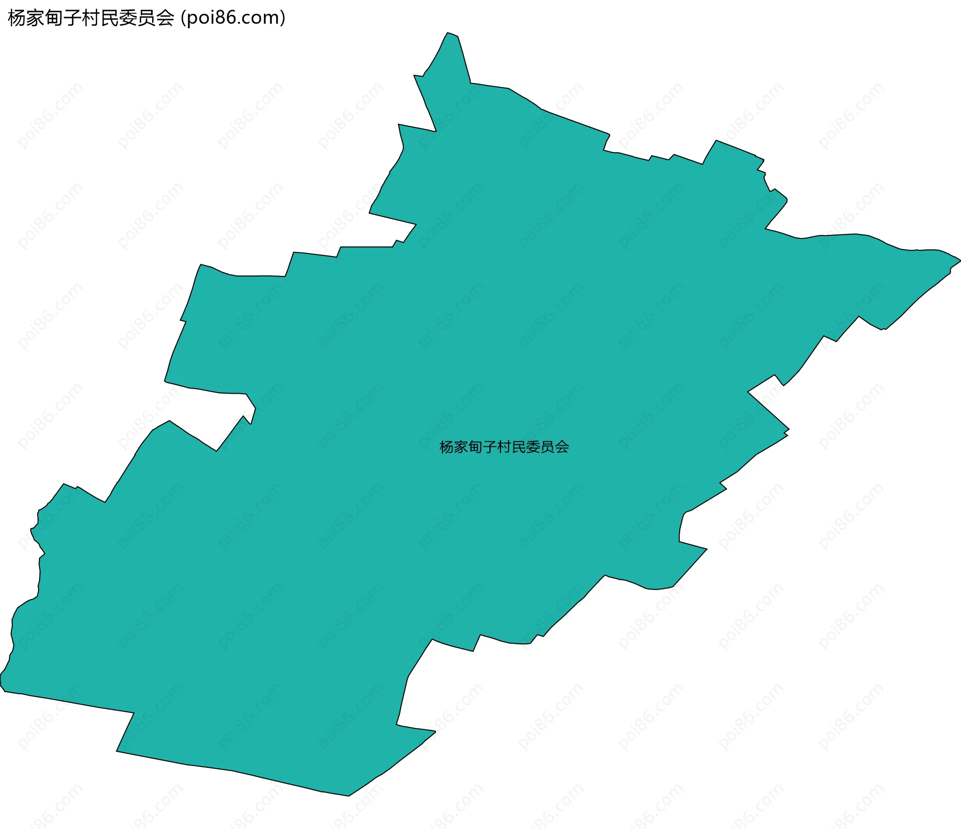 杨家甸子村民委员会边界地图