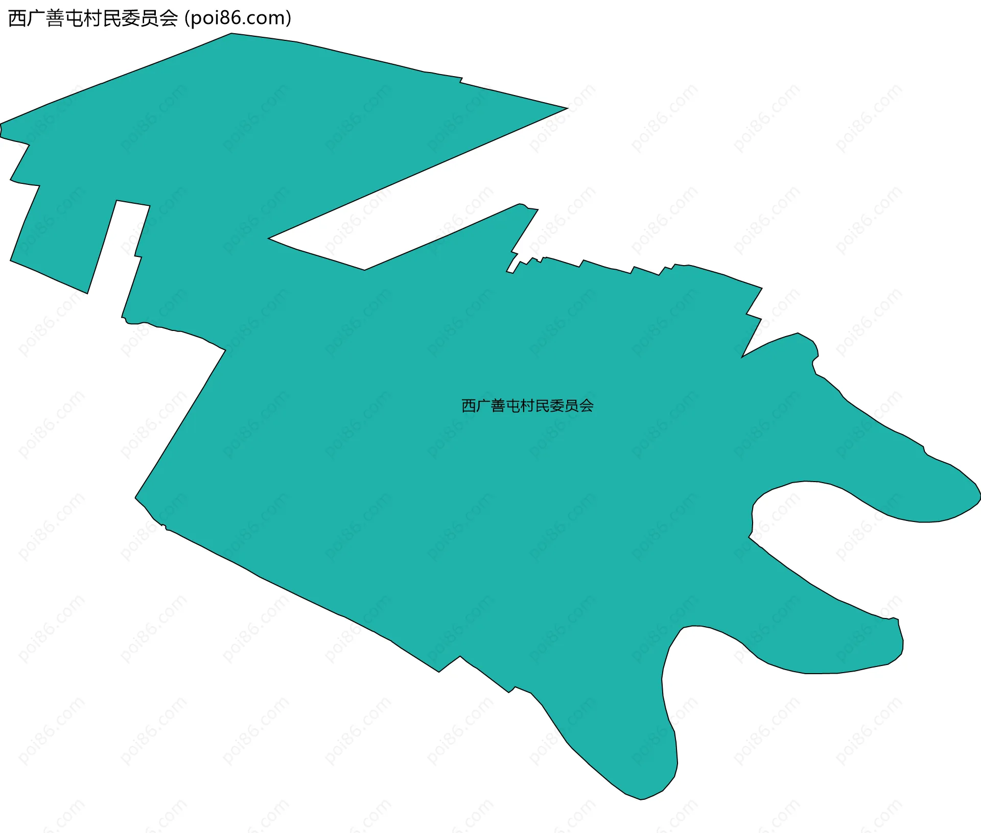 西广善屯村民委员会边界地图
