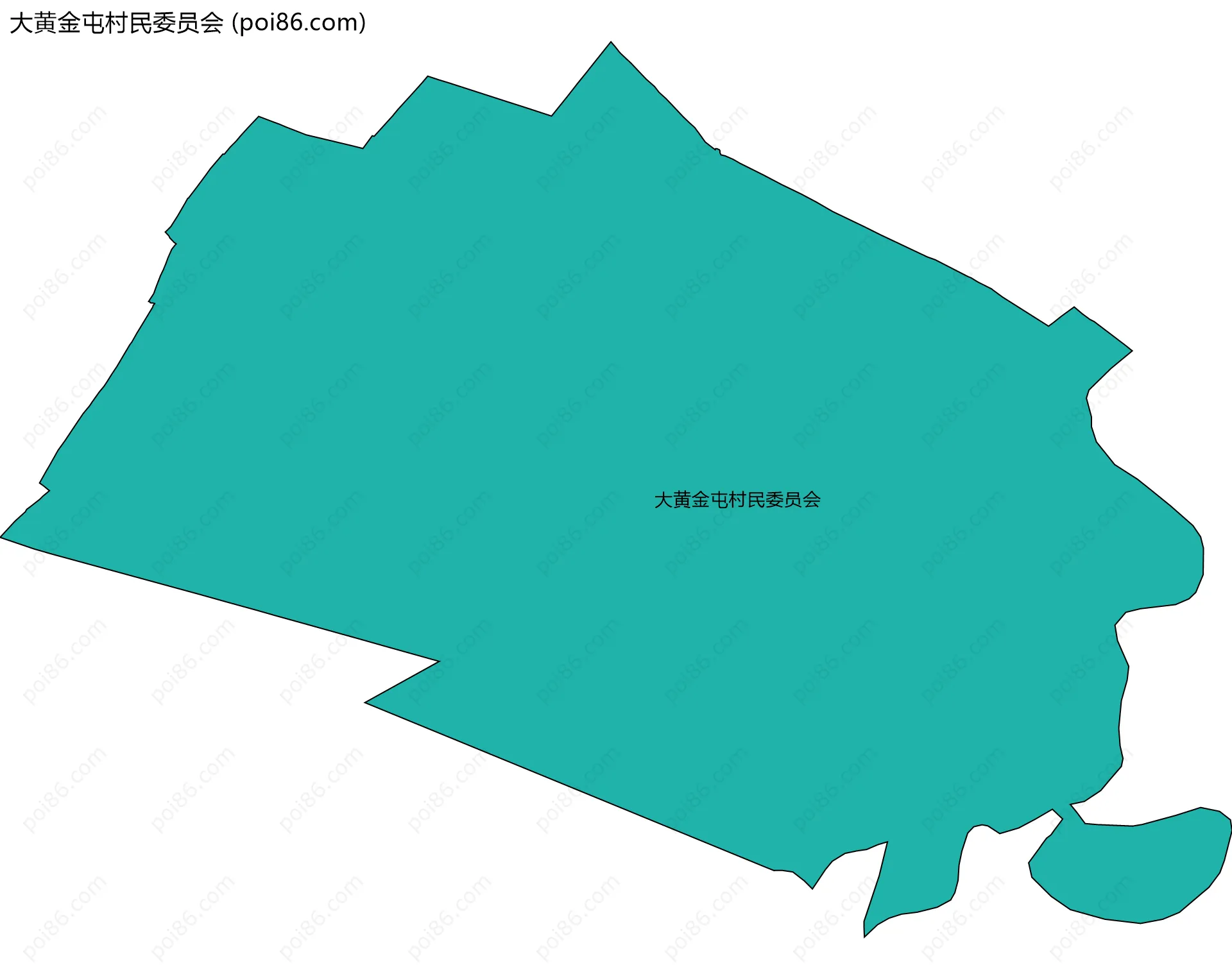 大黄金屯村民委员会边界地图