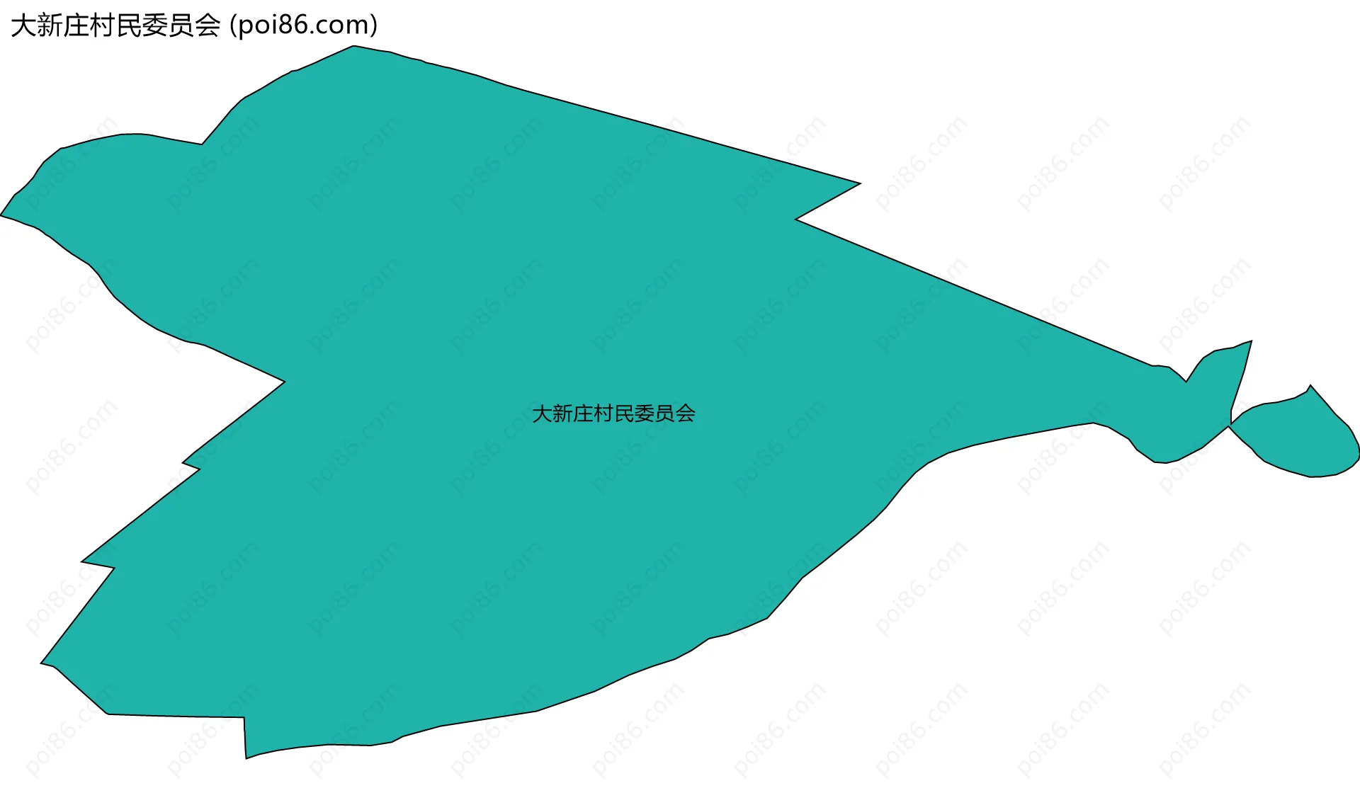 大新庄村民委员会边界地图