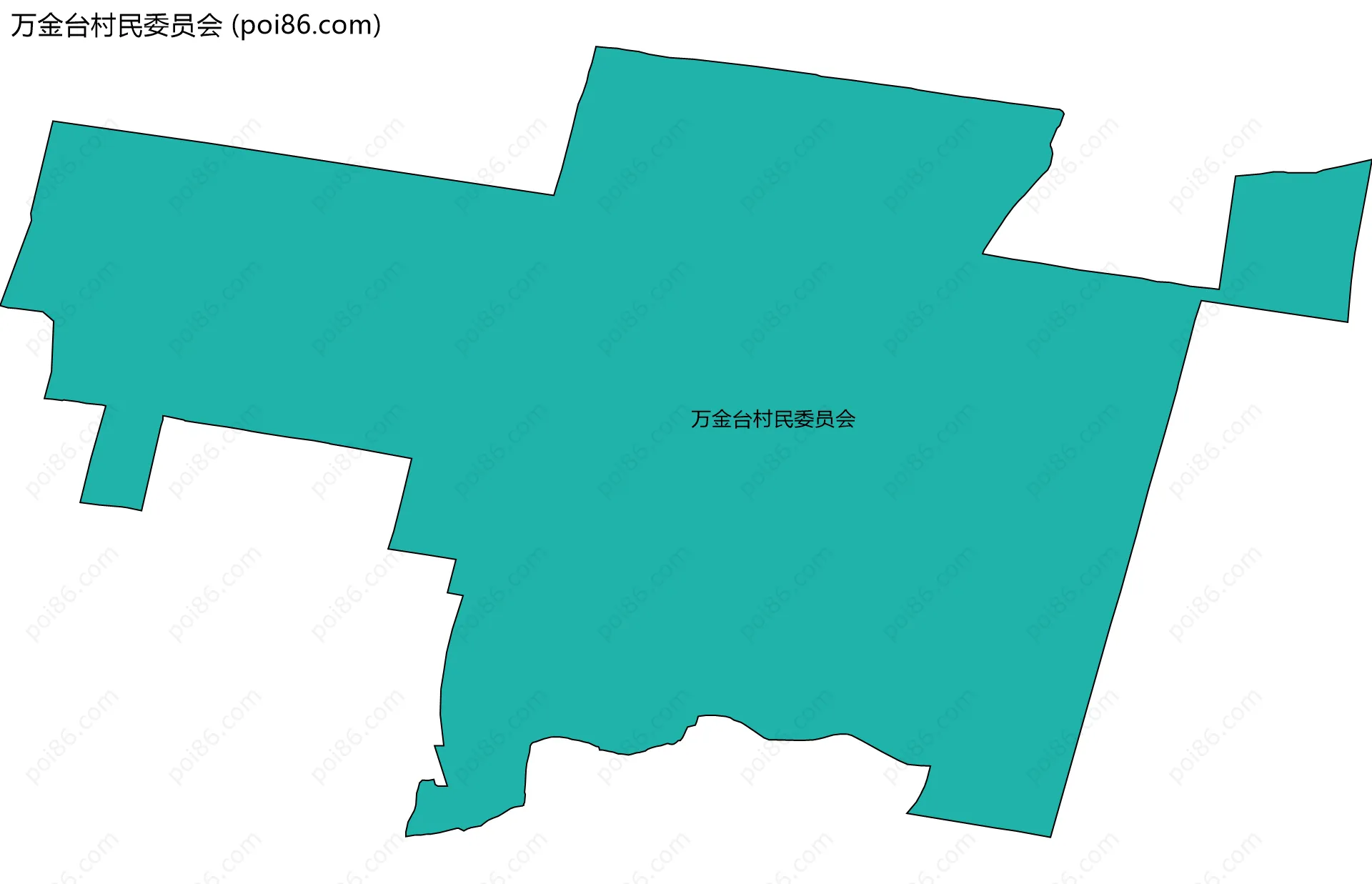 万金台村民委员会边界地图