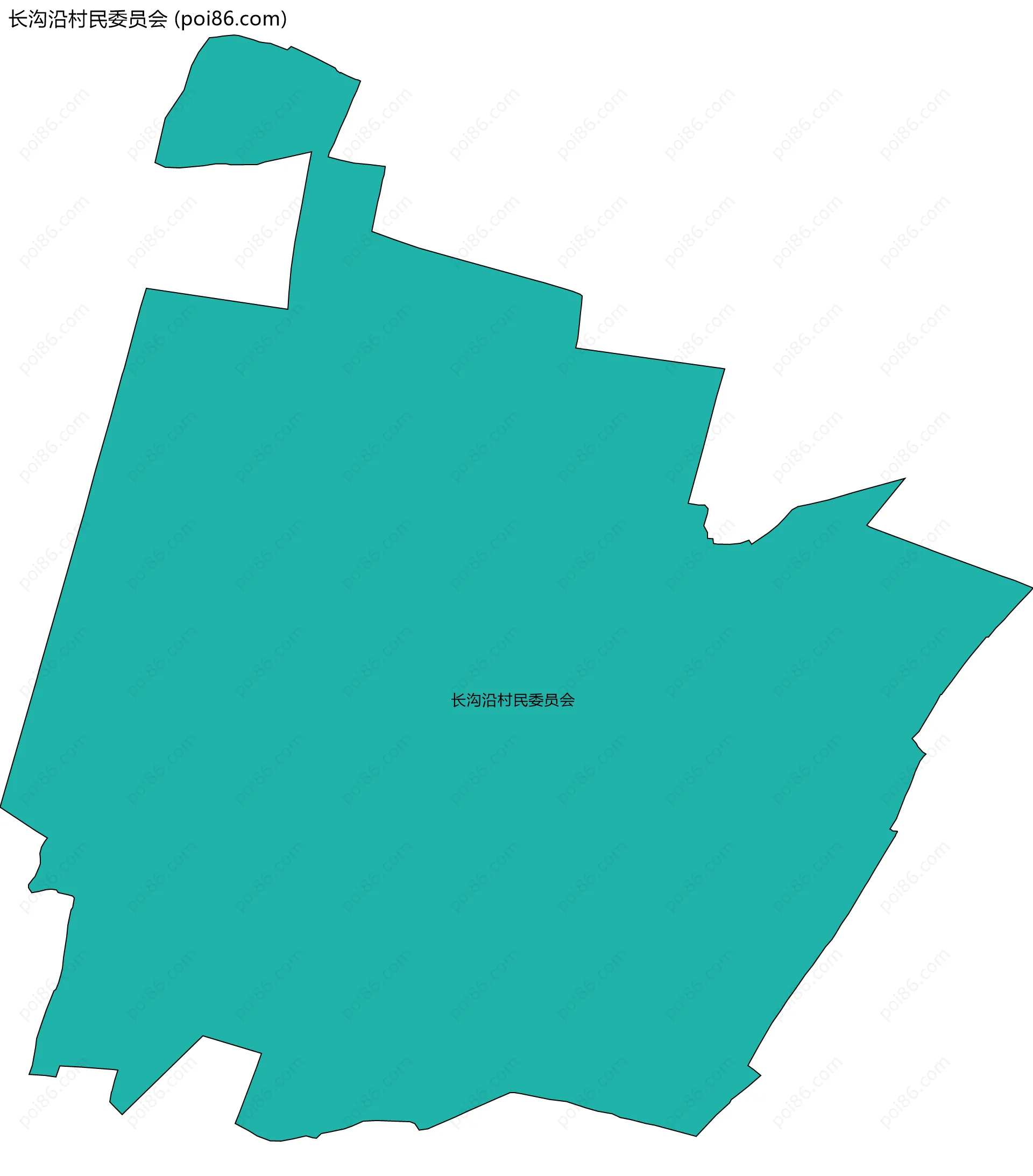 长沟沿村民委员会边界地图