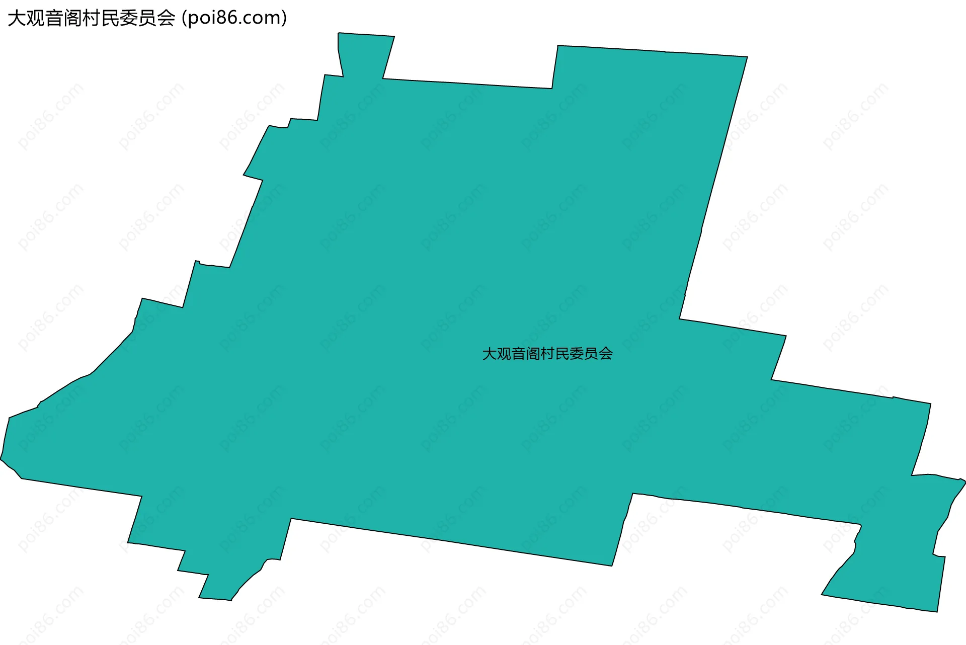 大观音阁村民委员会边界地图
