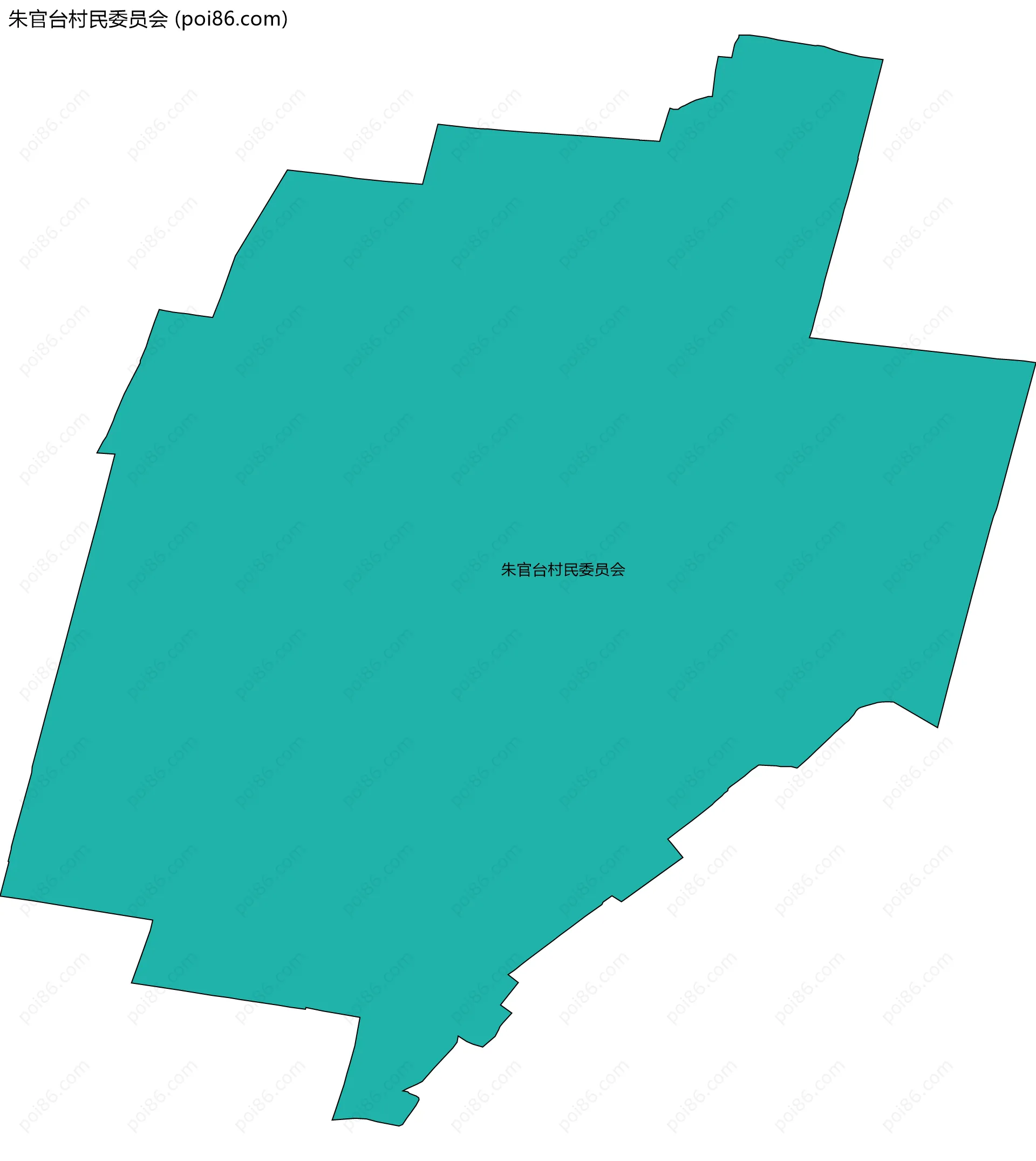 朱官台村民委员会边界地图