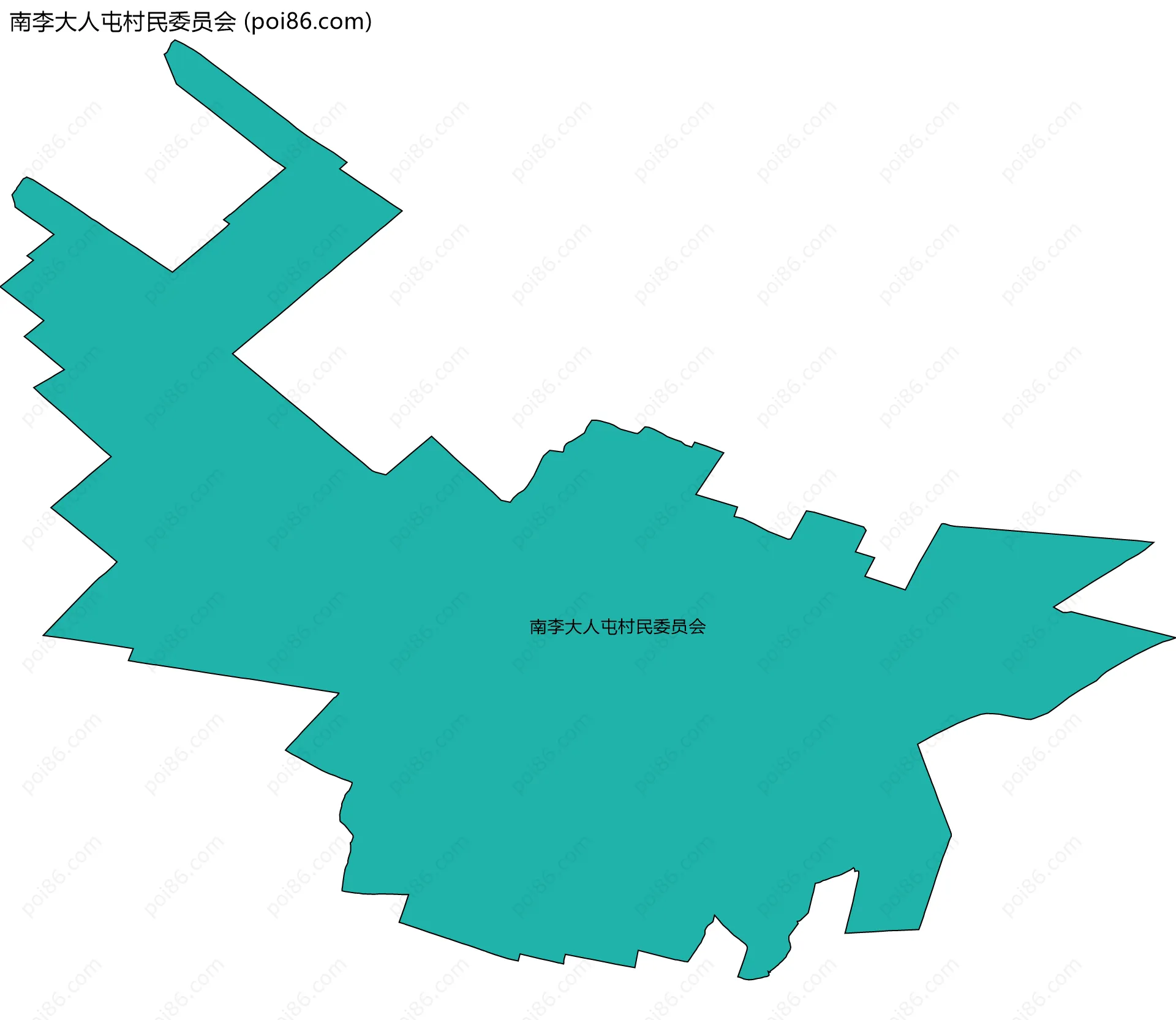 南李大人屯村民委员会边界地图