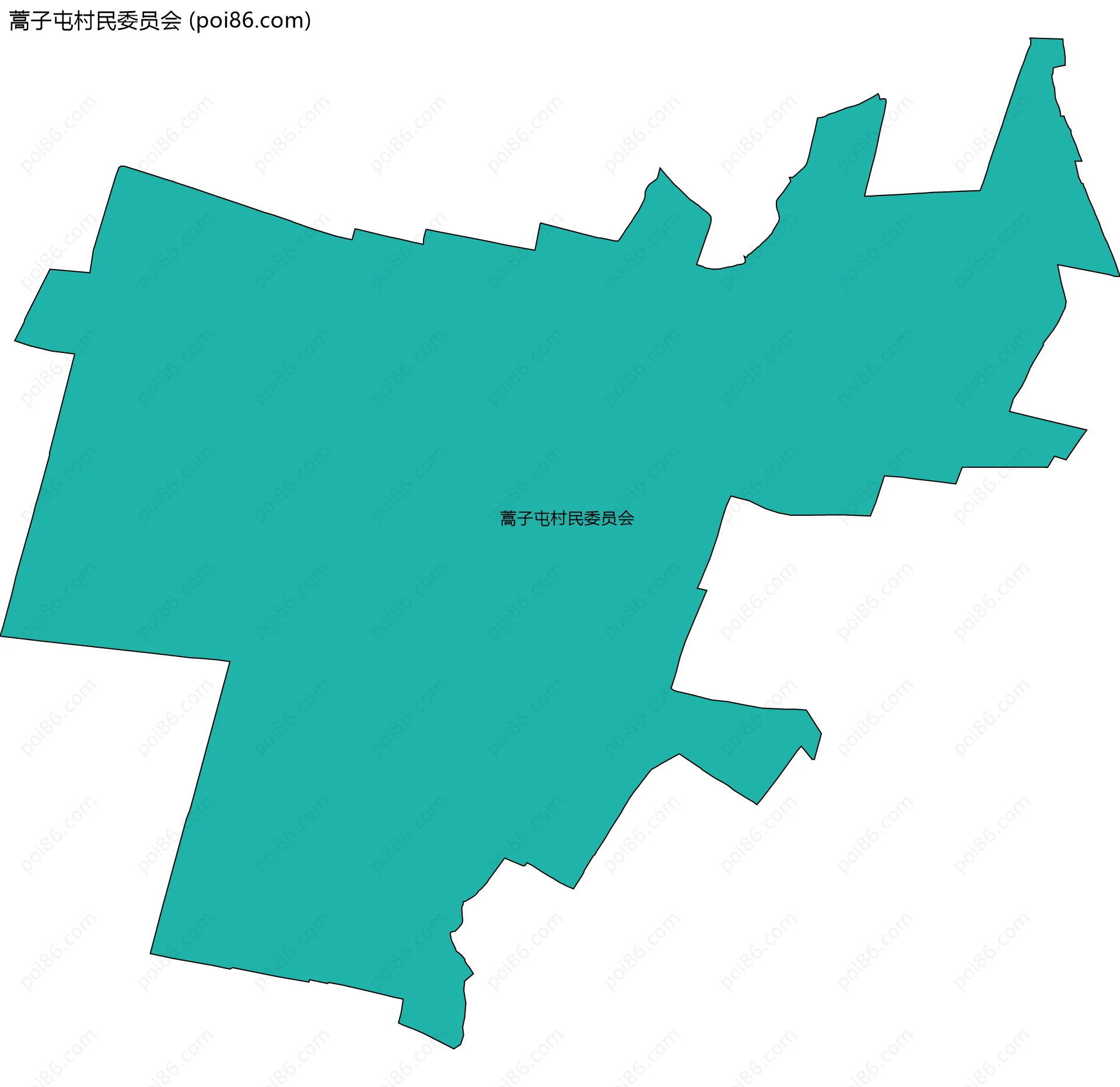 蒿子屯村民委员会边界地图