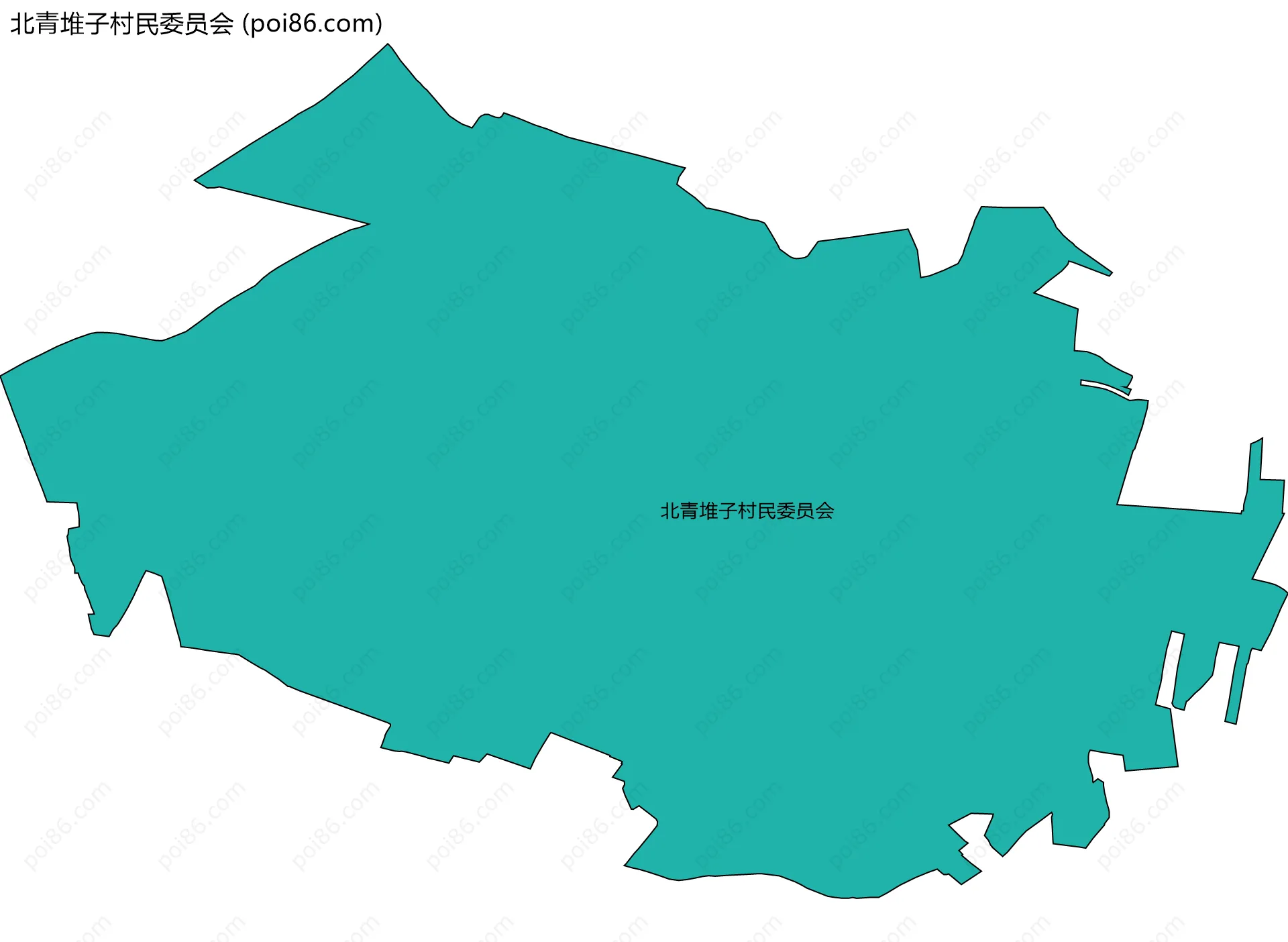 北青堆子村民委员会边界地图