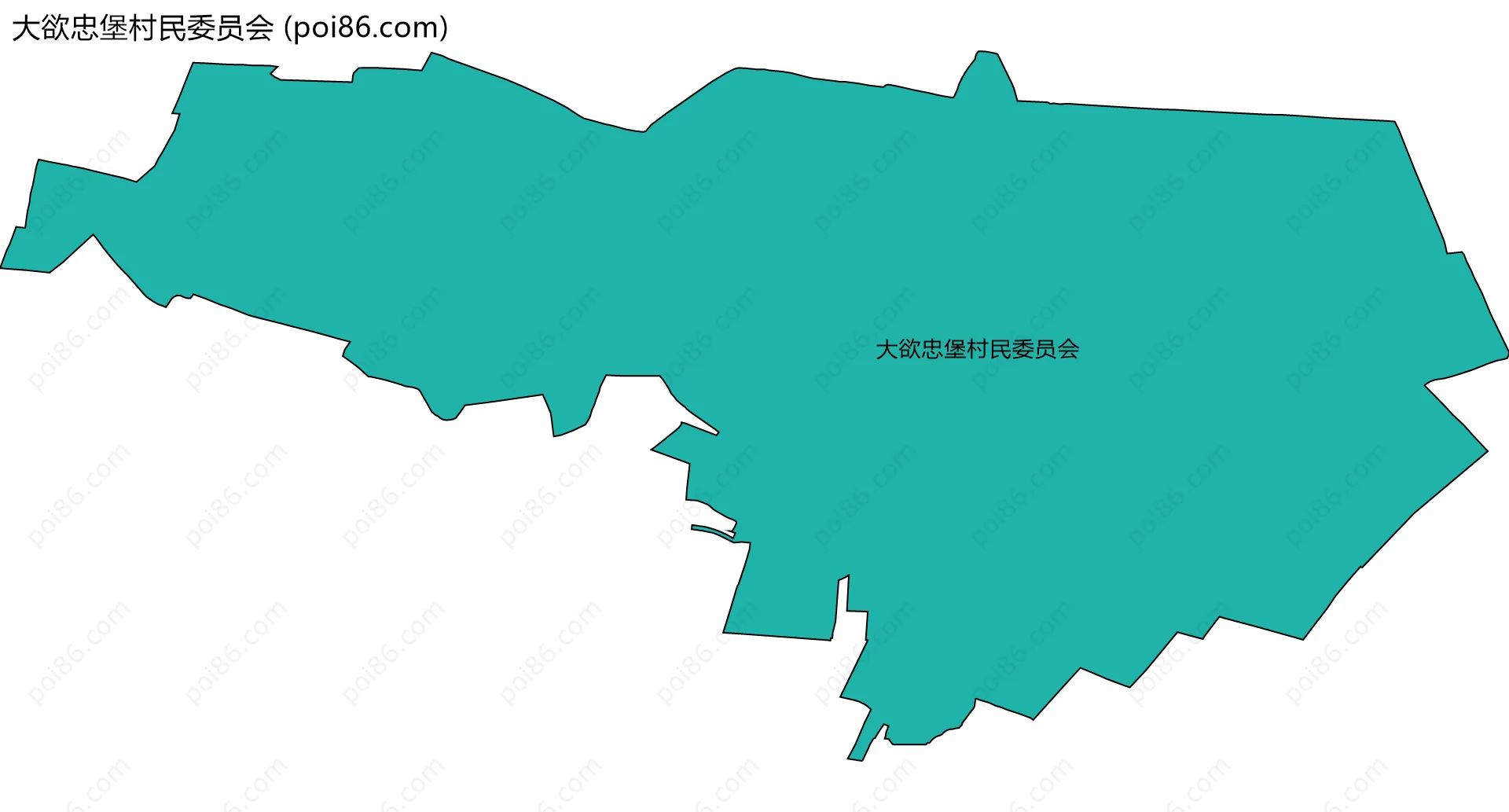 大欲忠堡村民委员会边界地图