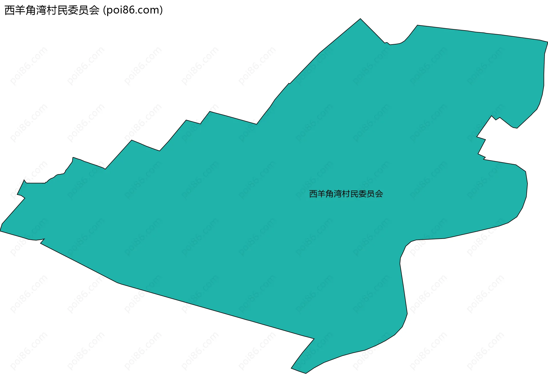 西羊角湾村民委员会边界地图