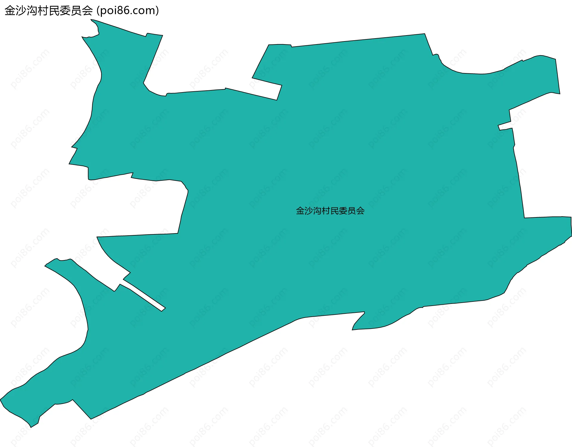 金沙沟村民委员会边界地图