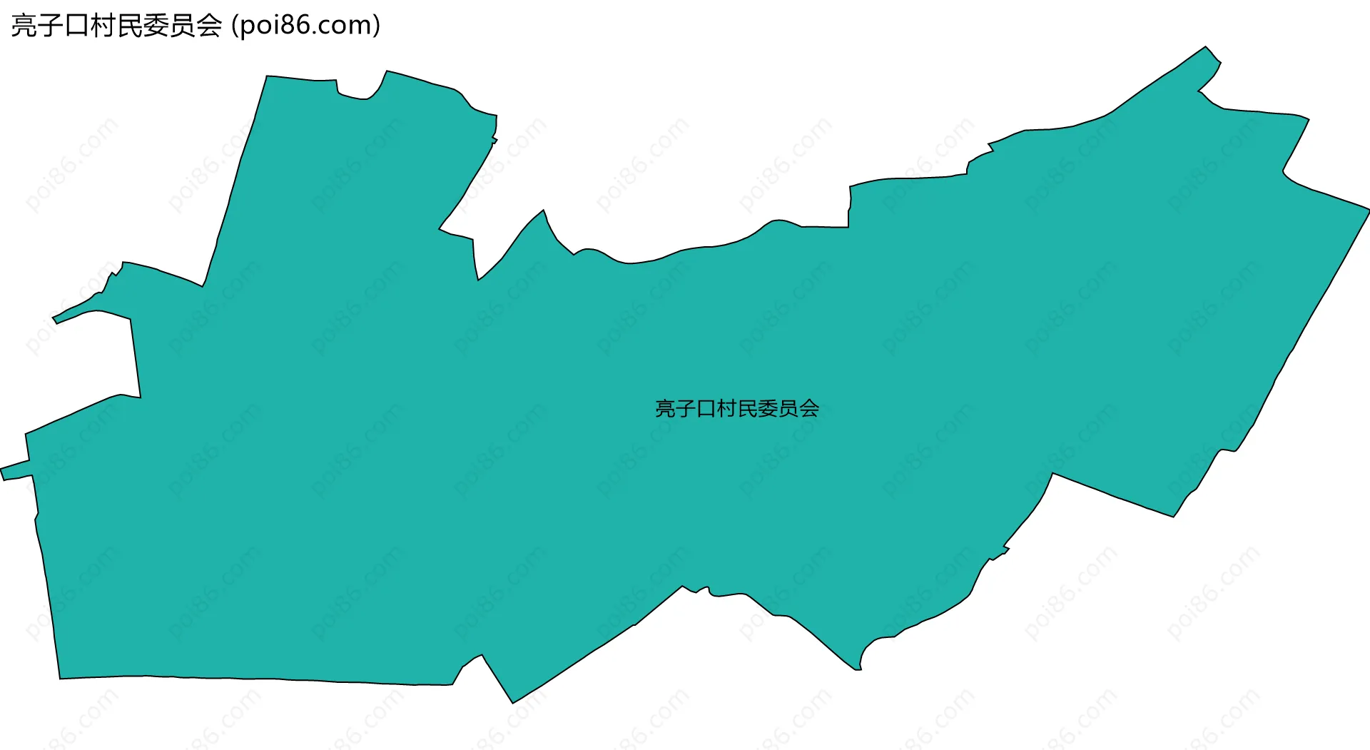 亮子口村民委员会边界地图