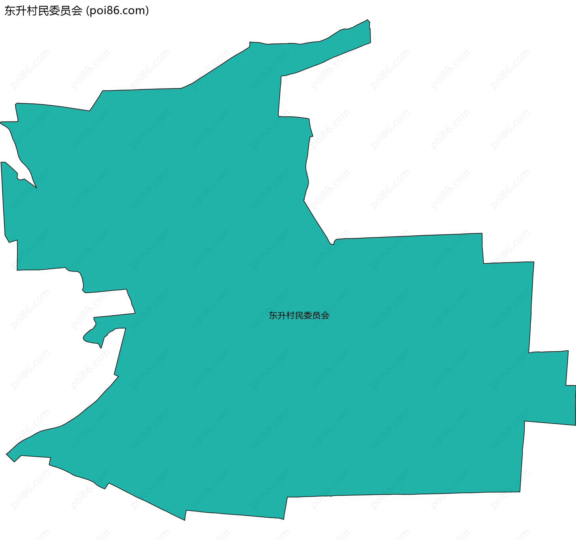 东升村民委员会边界地图