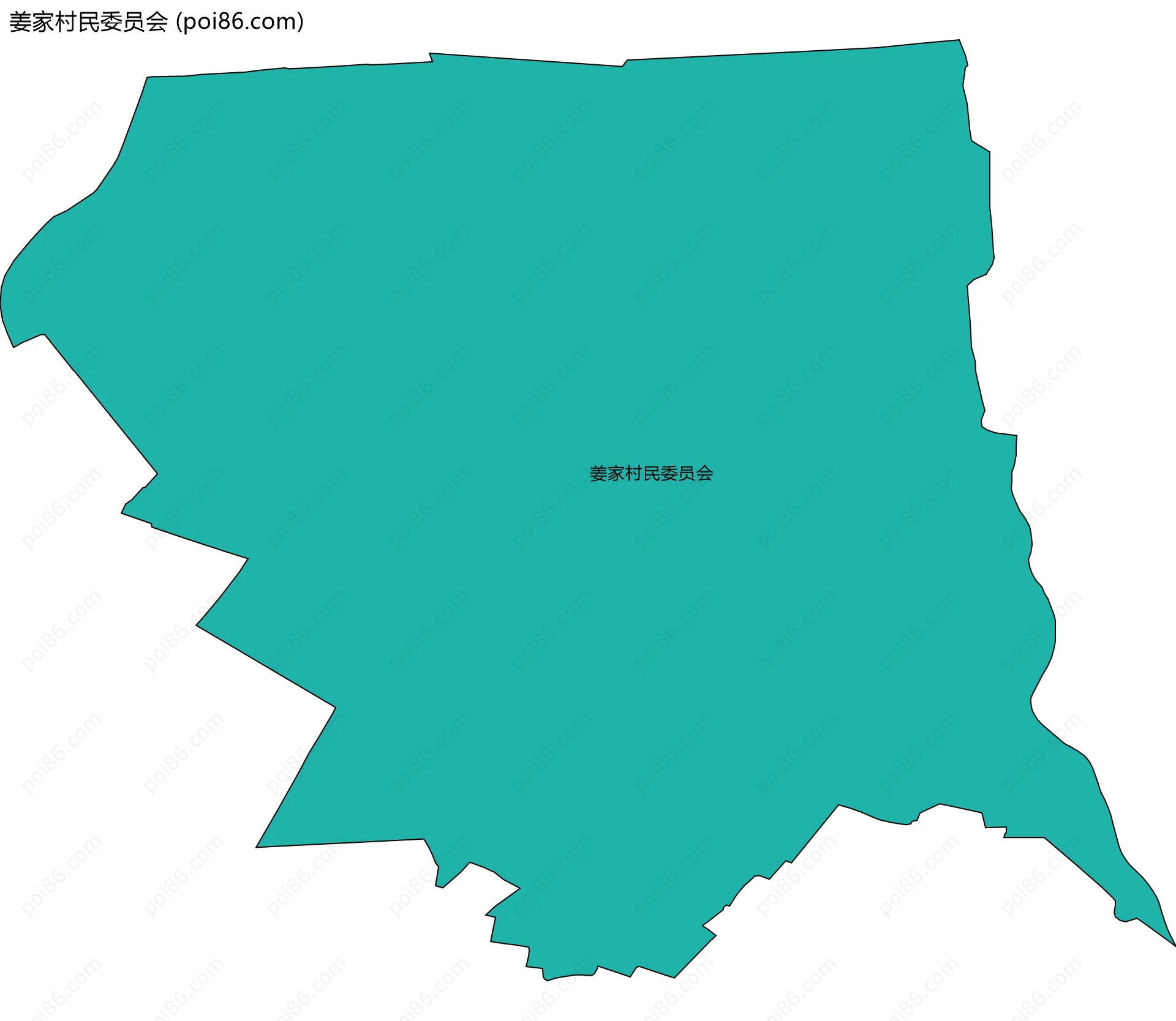 姜家村民委员会边界地图