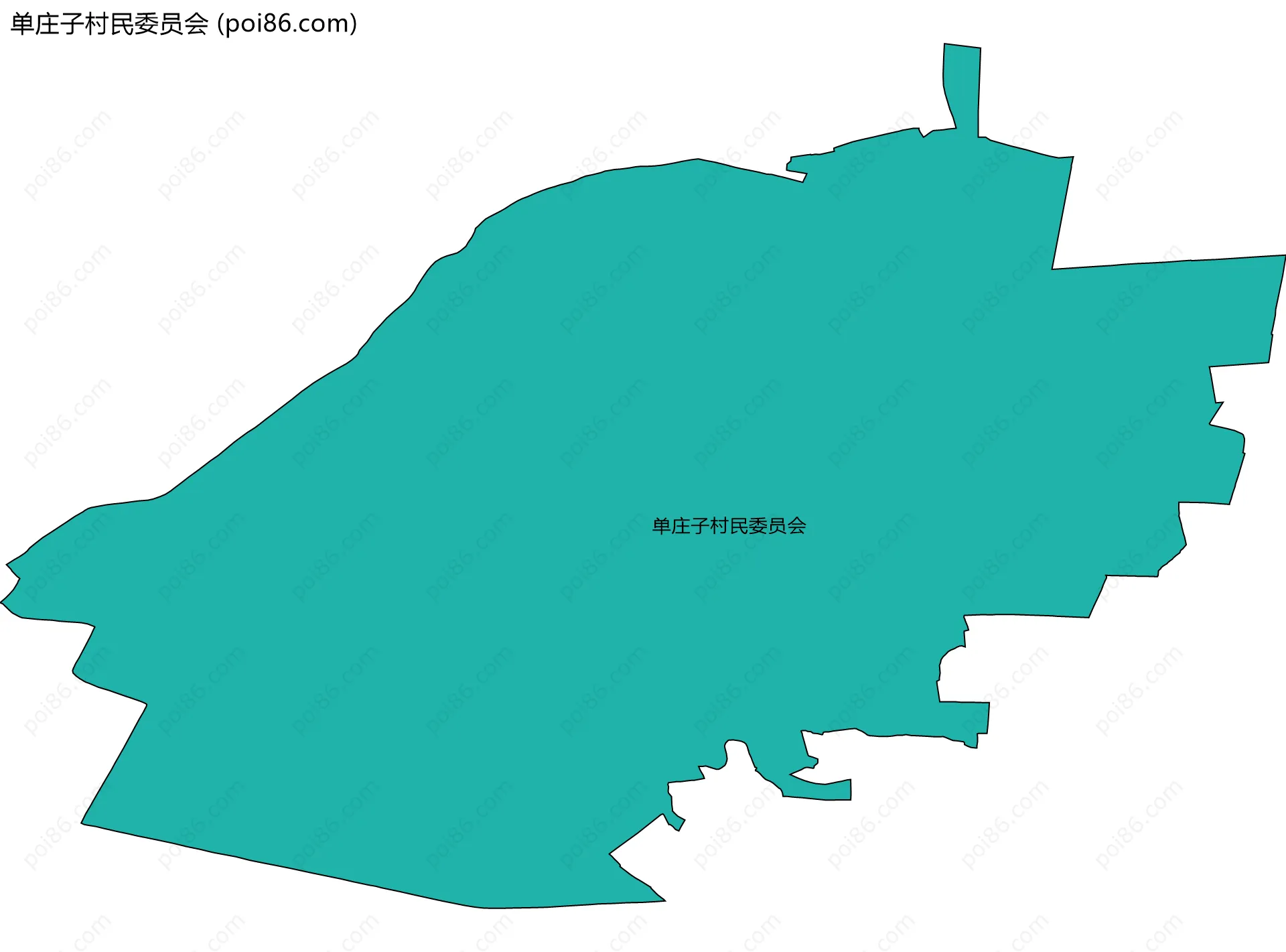 单庄子村民委员会边界地图