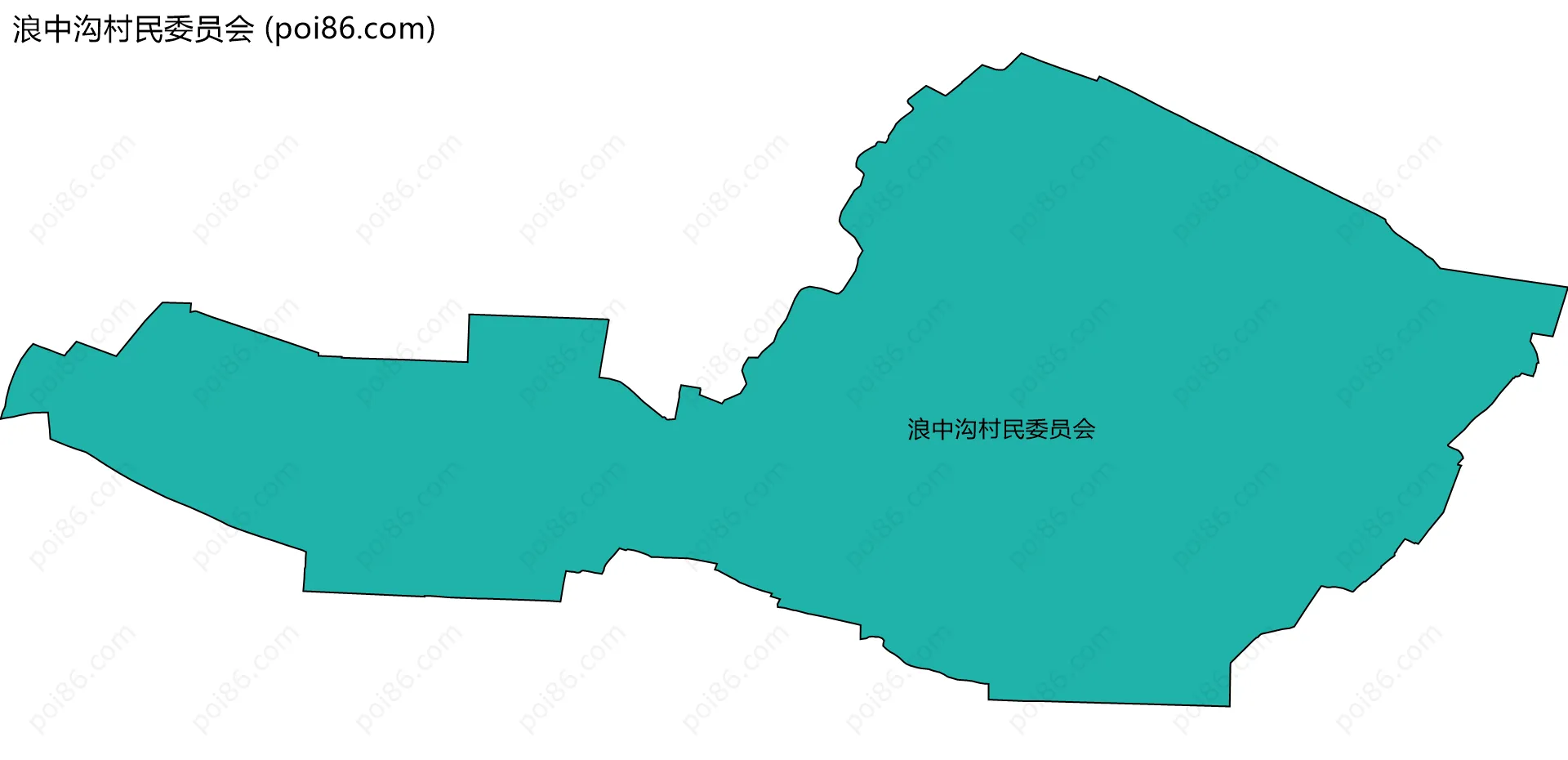 浪中沟村民委员会边界地图