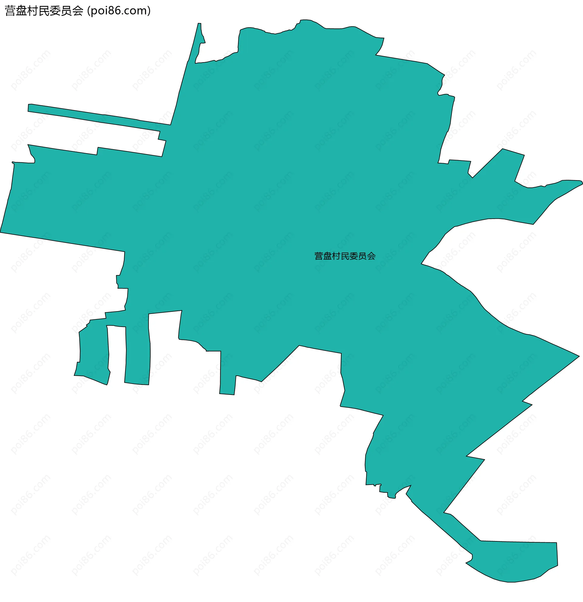 营盘村民委员会边界地图