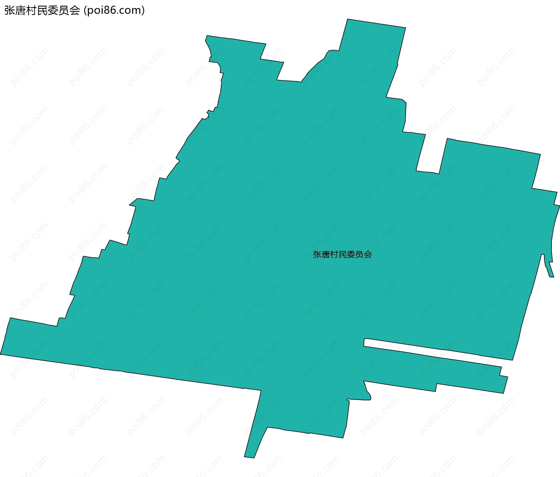 张唐村民委员会边界地图