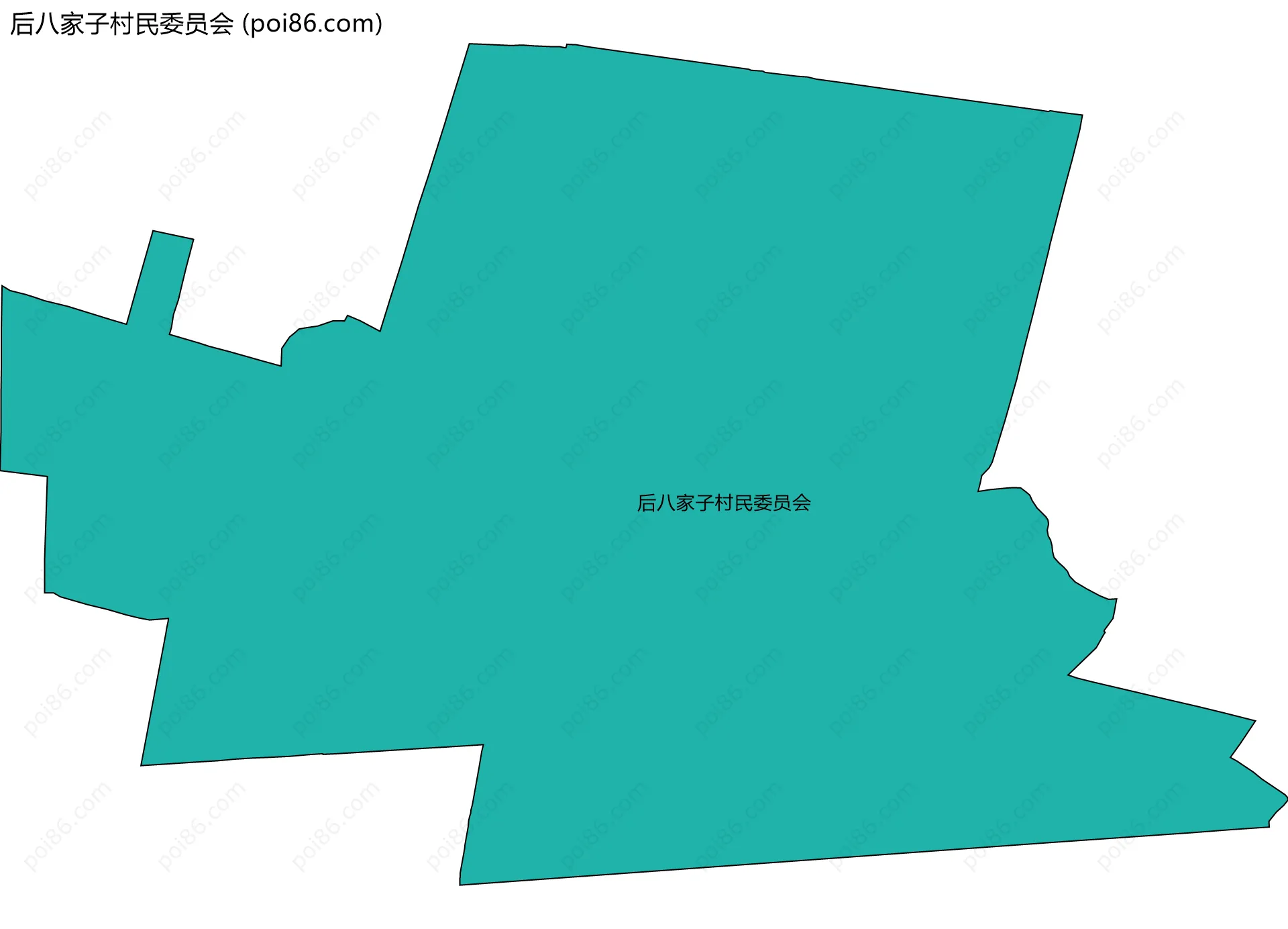 后八家子村民委员会边界地图
