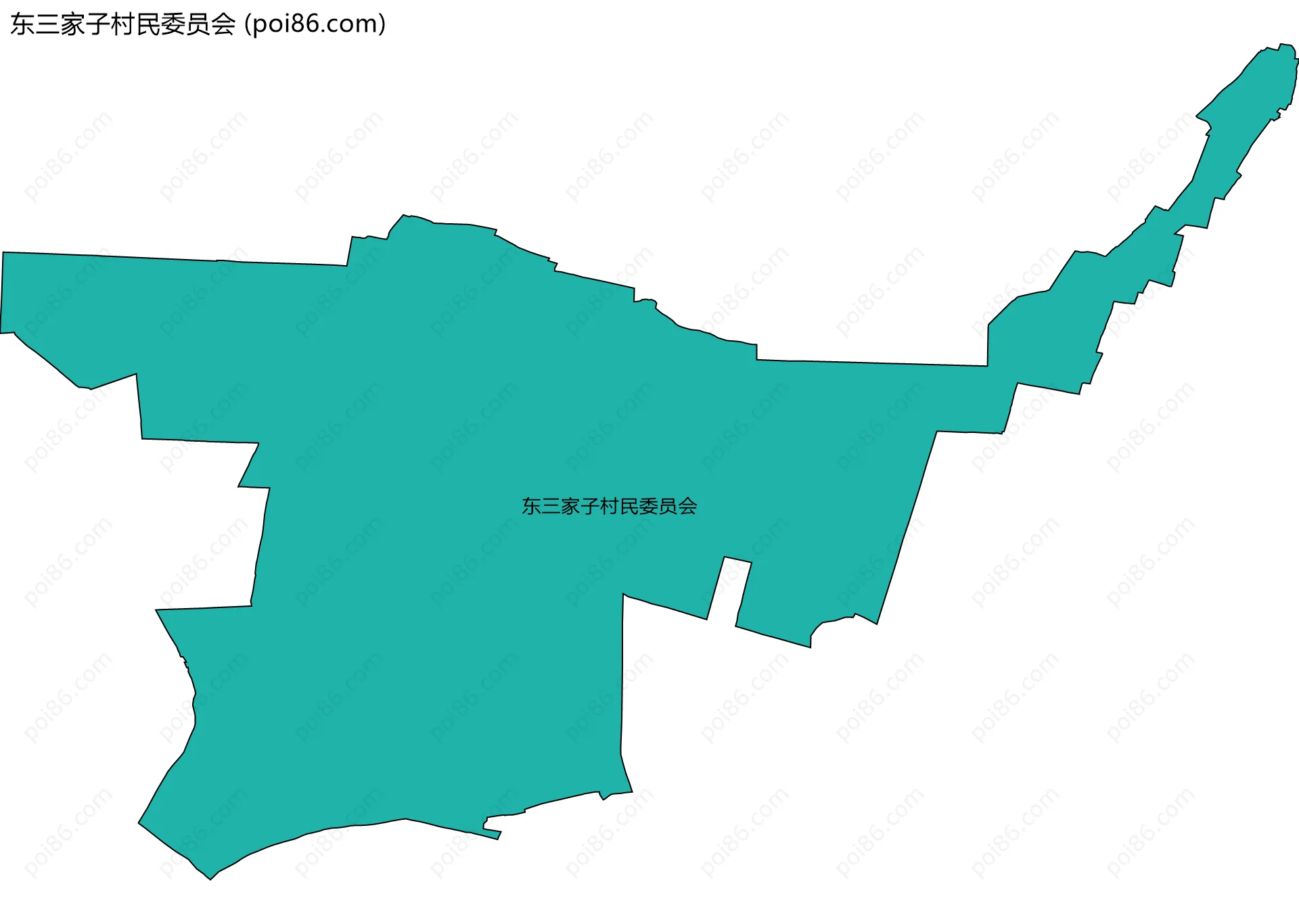 东三家子村民委员会边界地图