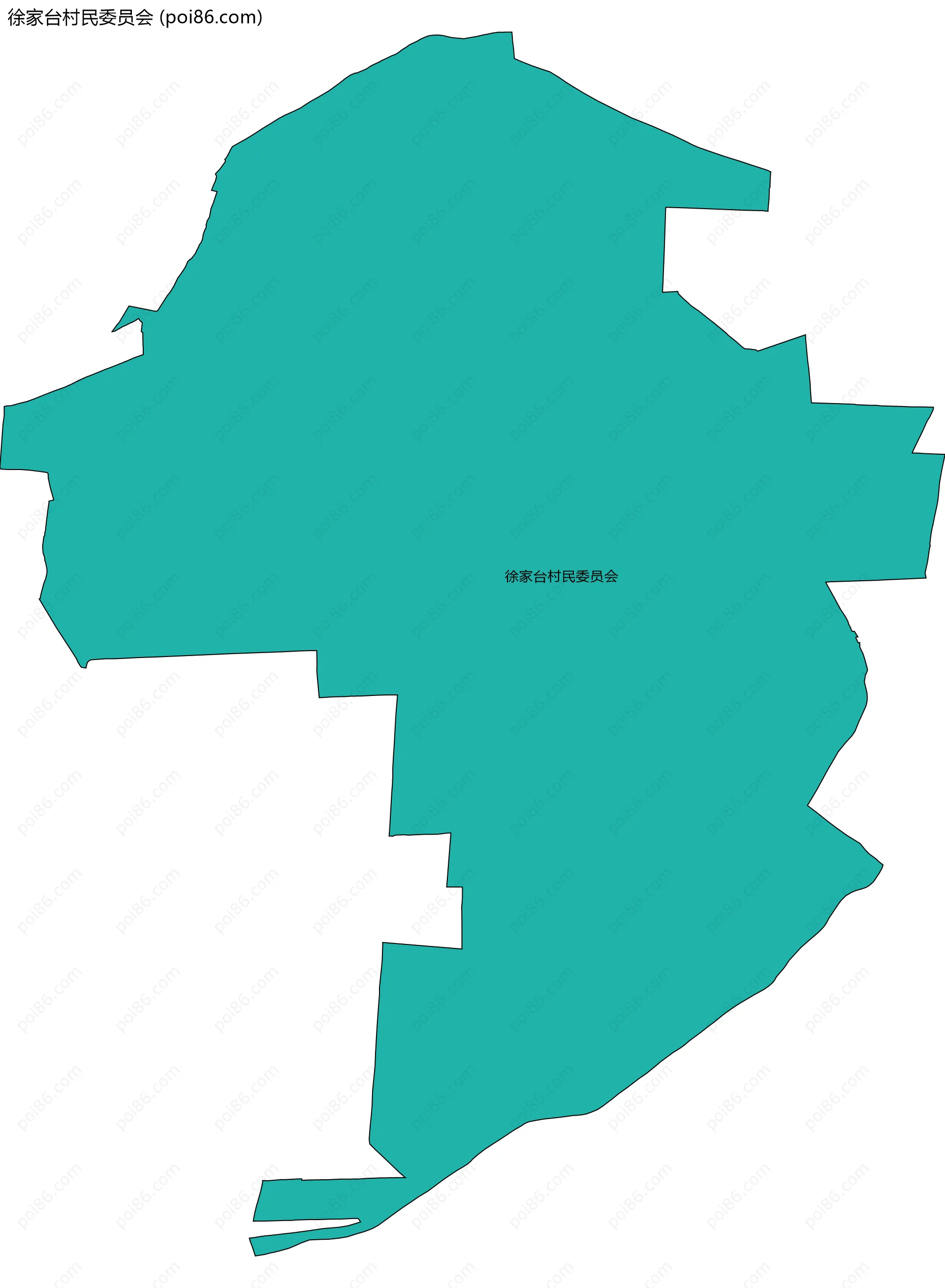 徐家台村民委员会边界地图