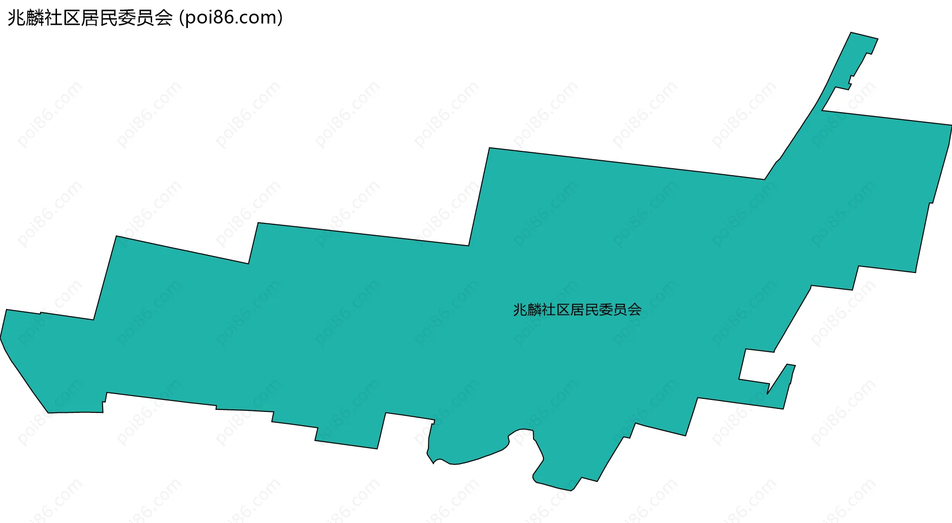 兆麟社区居民委员会边界地图