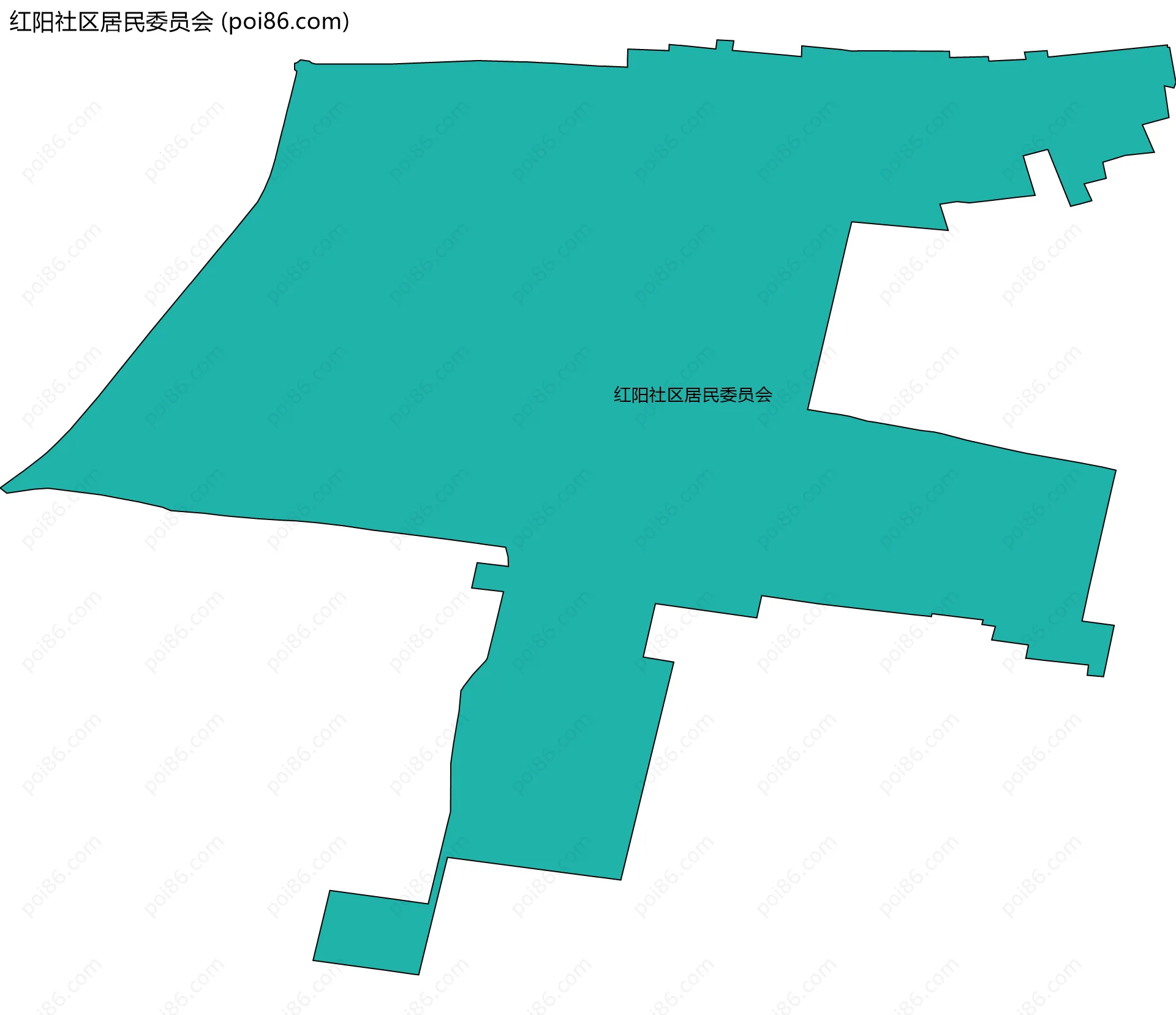 红阳社区居民委员会边界地图