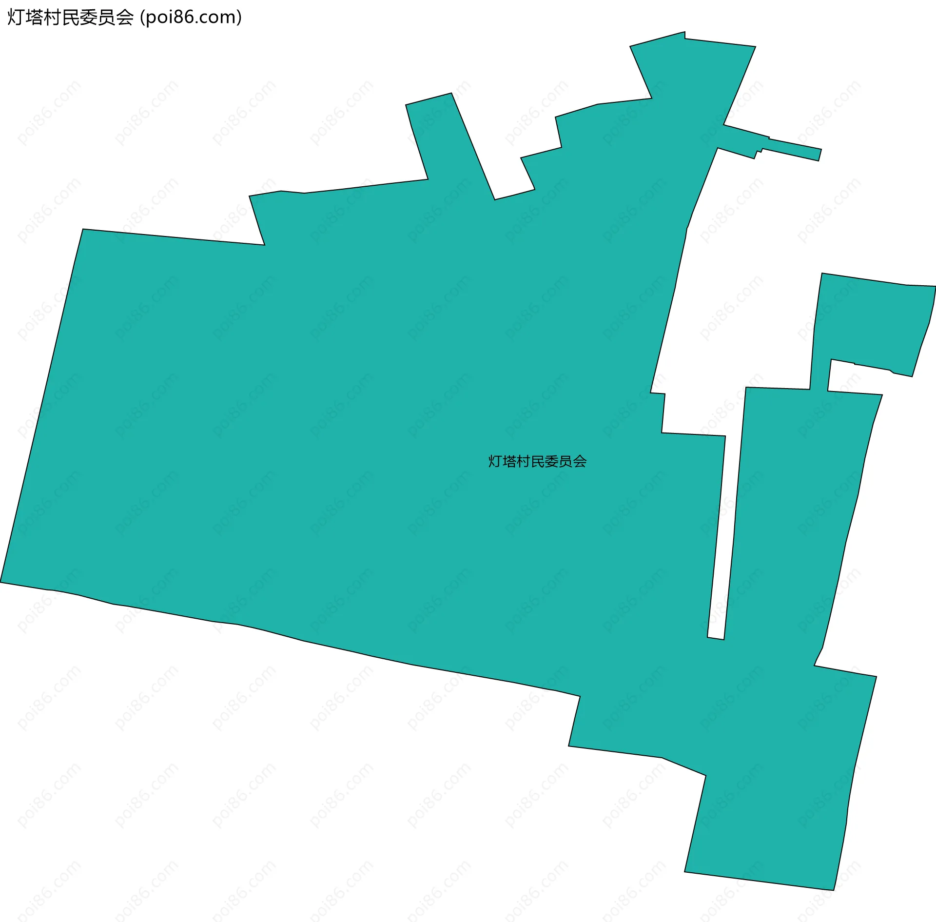 灯塔村民委员会边界地图