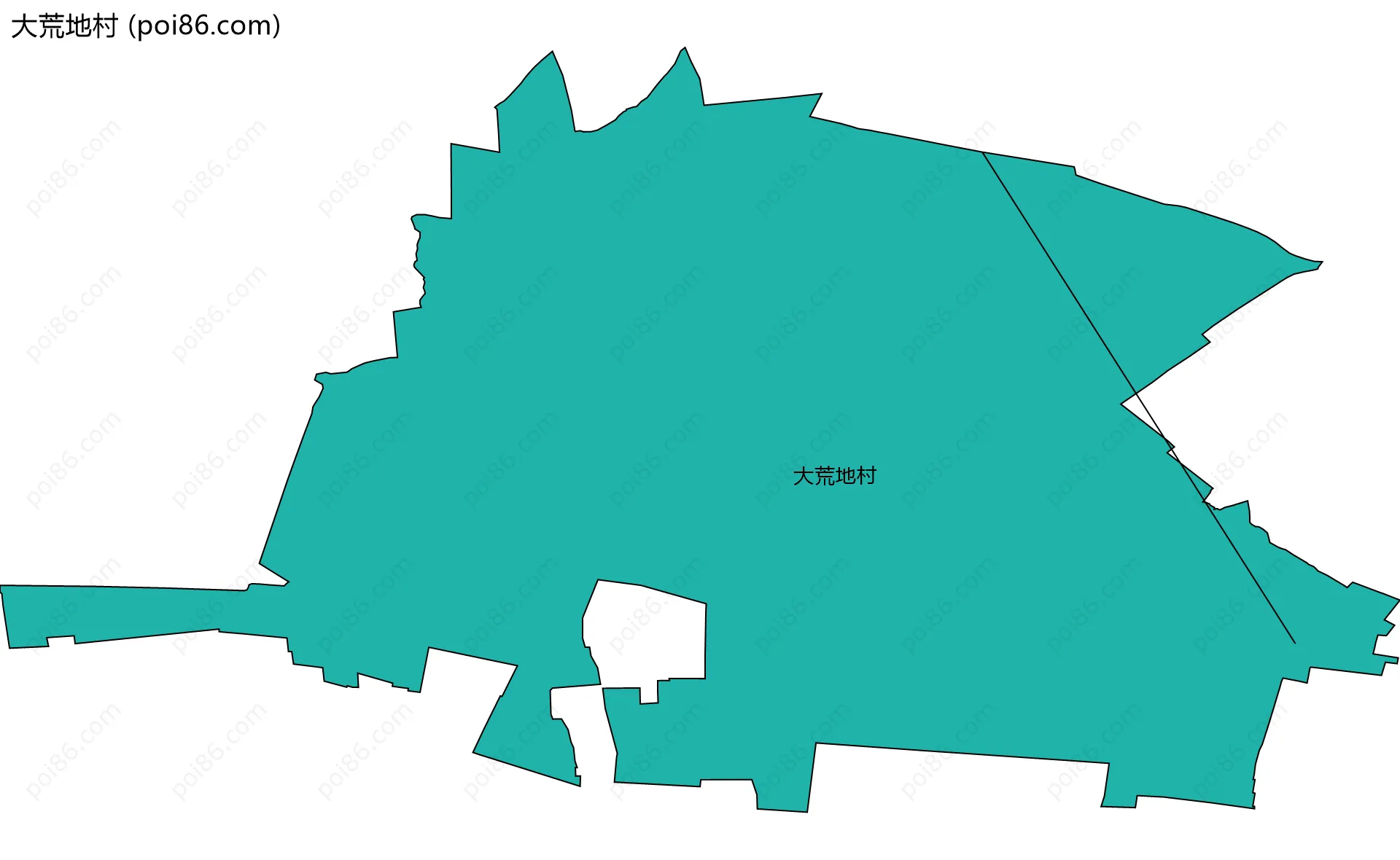 大荒地村边界地图