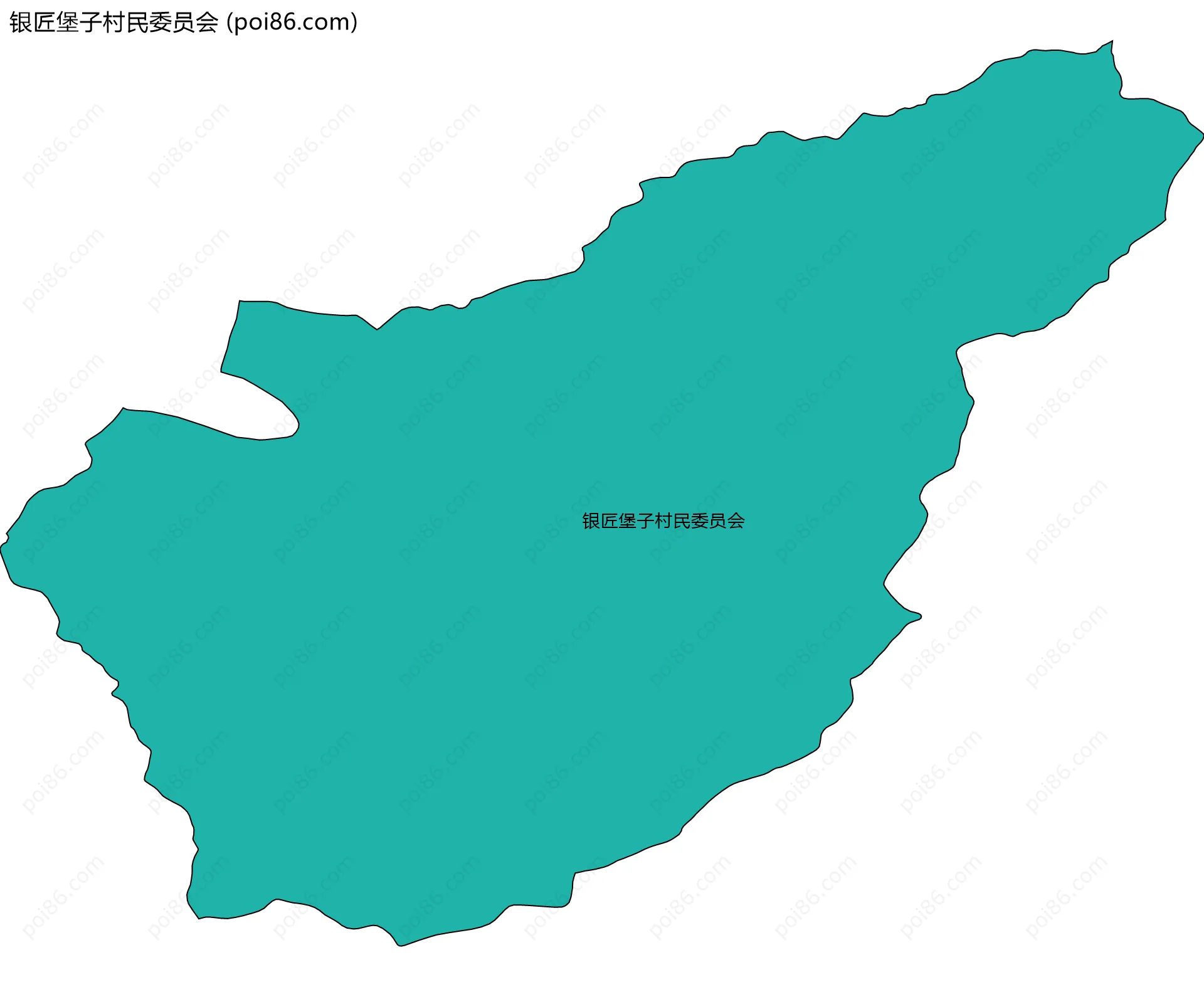 银匠堡子村民委员会边界地图