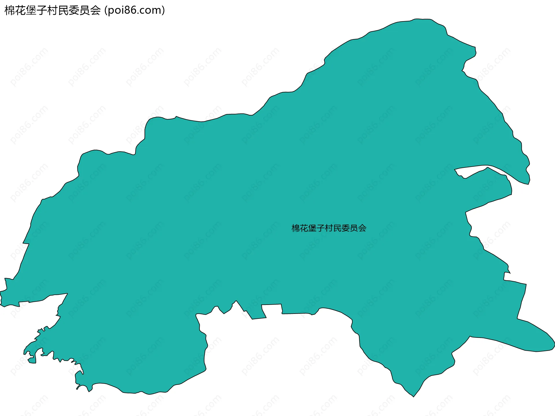 棉花堡子村民委员会边界地图