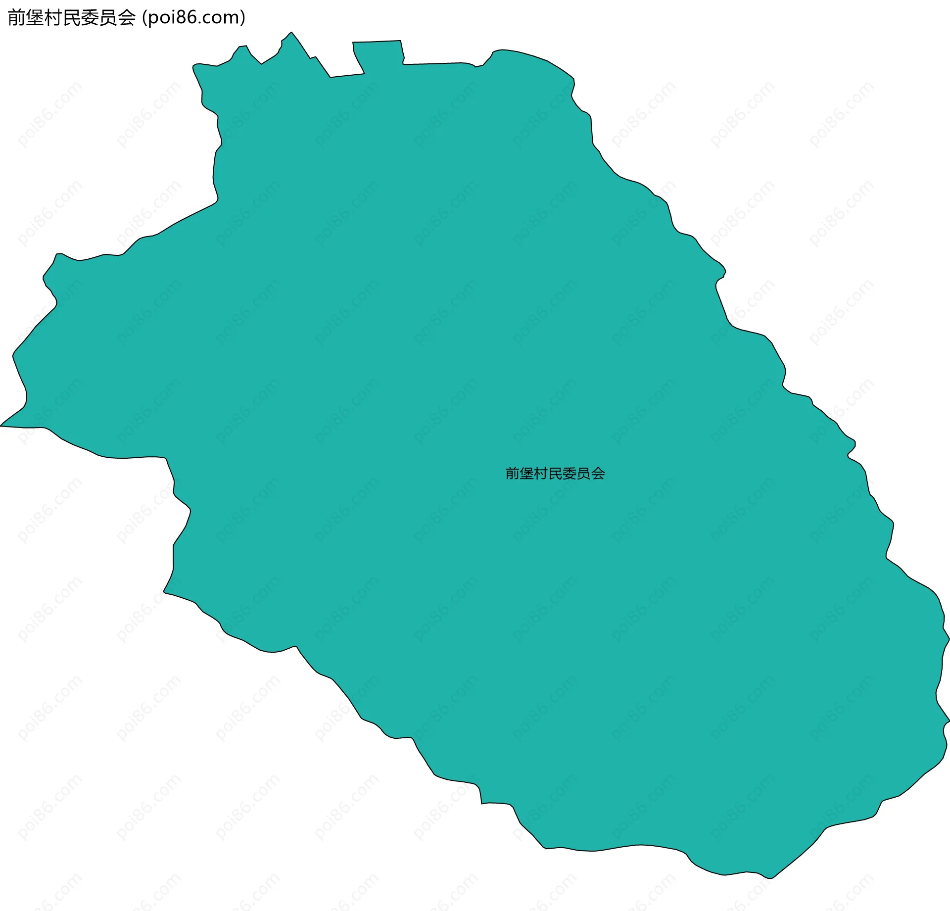 前堡村民委员会边界地图