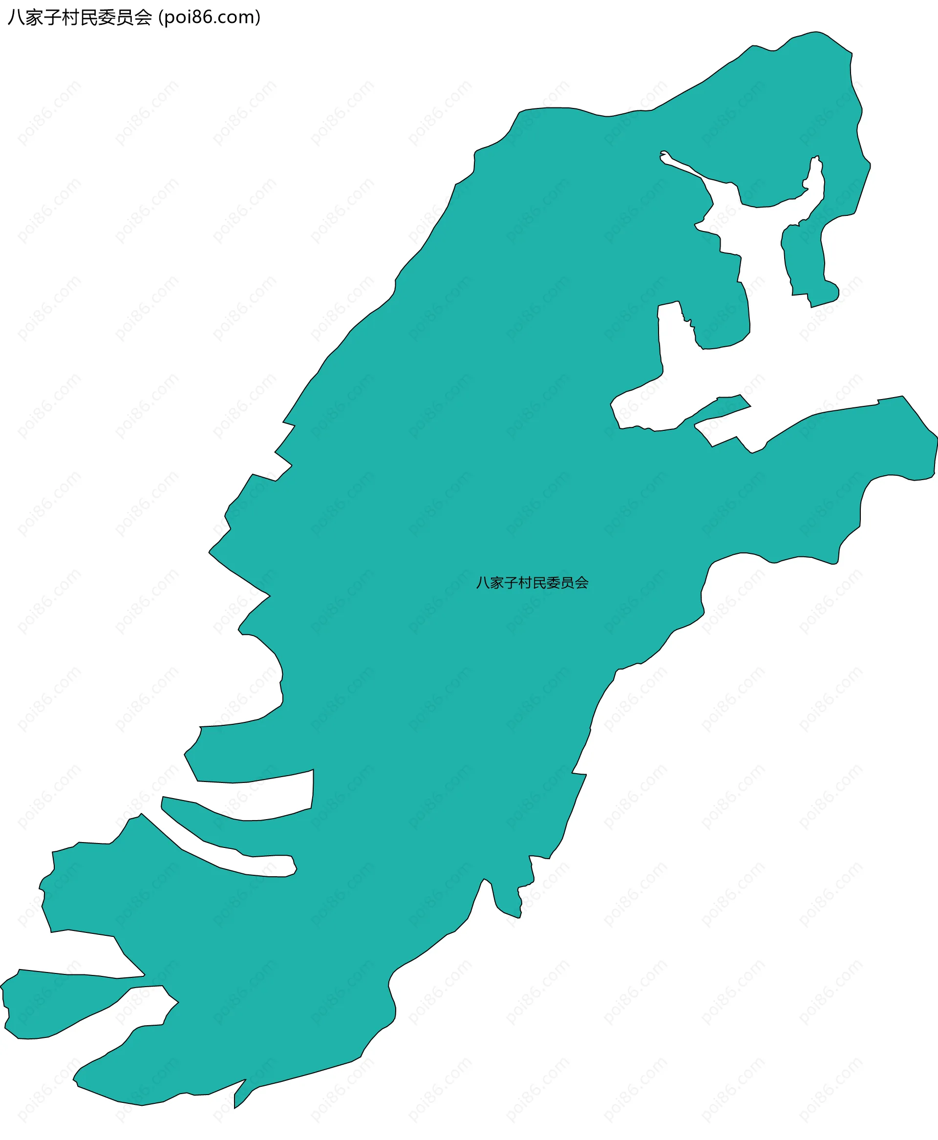 八家子村民委员会边界地图