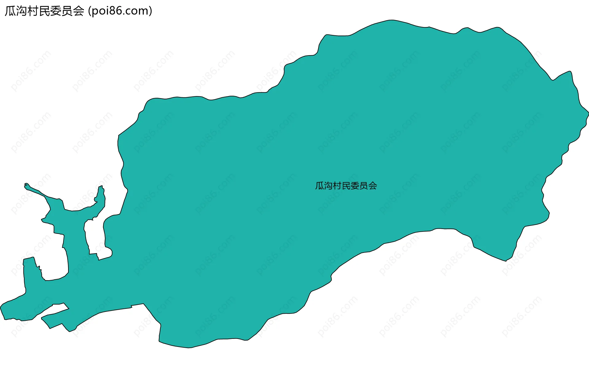 瓜沟村民委员会边界地图