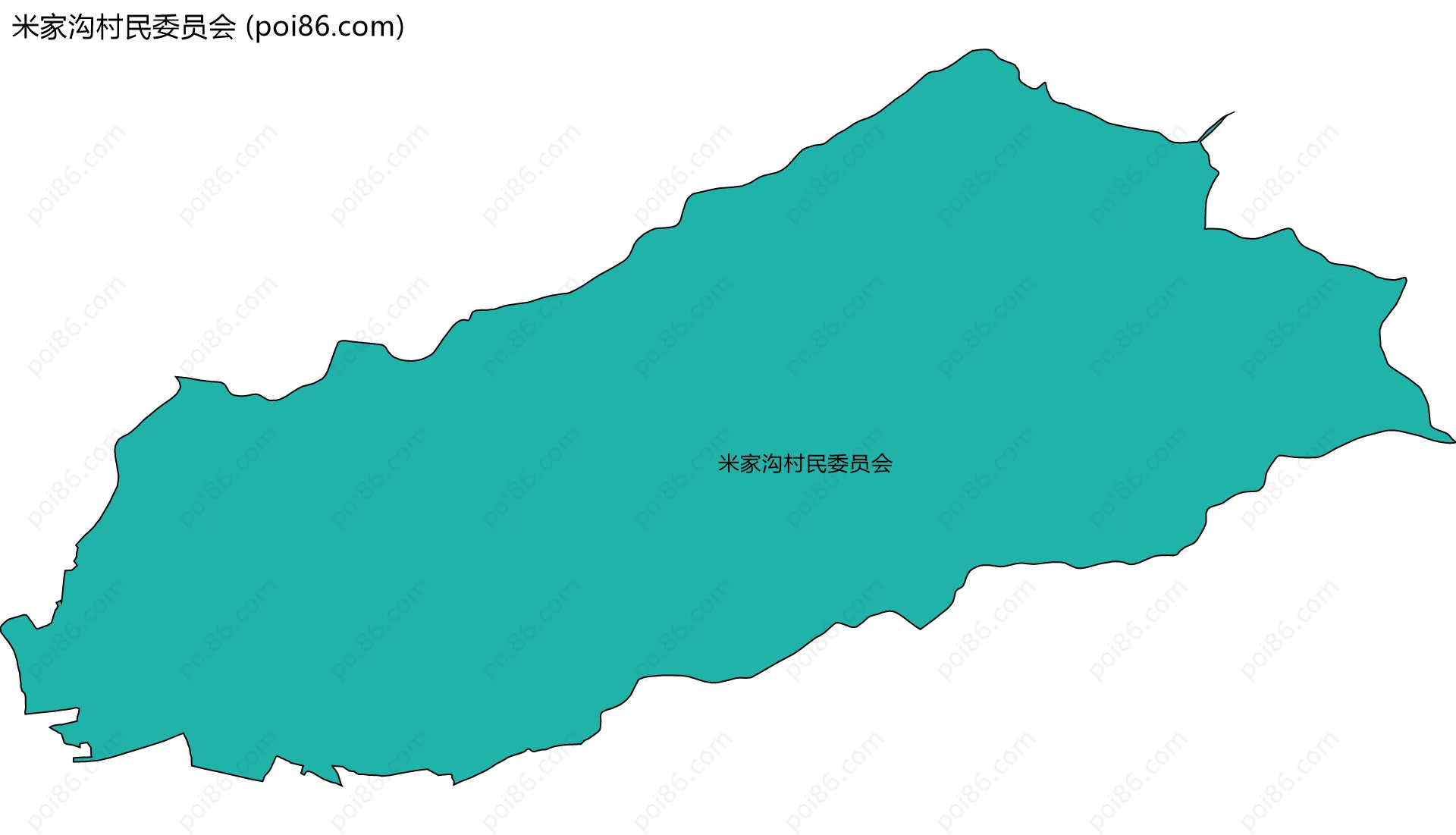 米家沟村民委员会边界地图