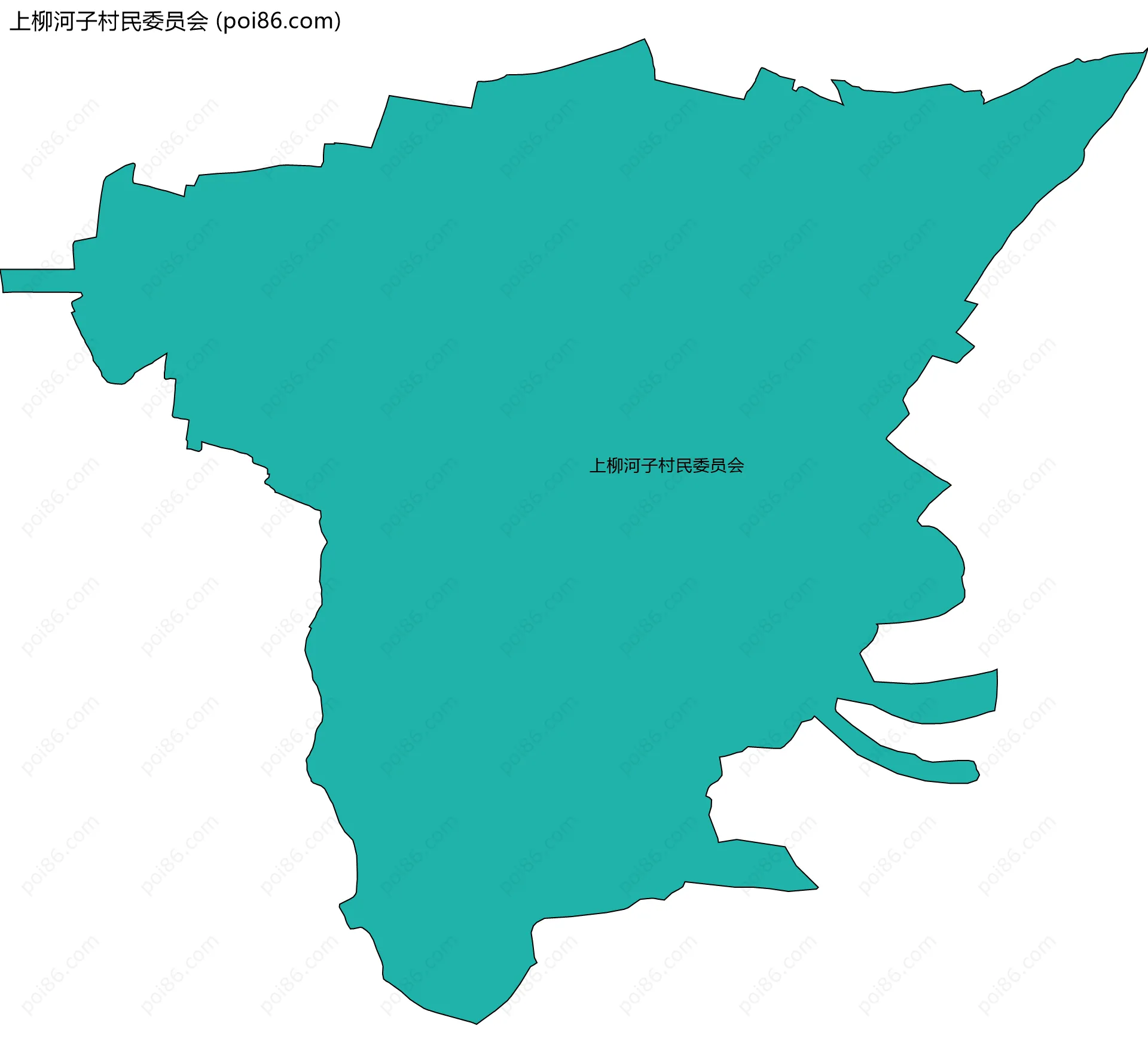 上柳河子村民委员会边界地图