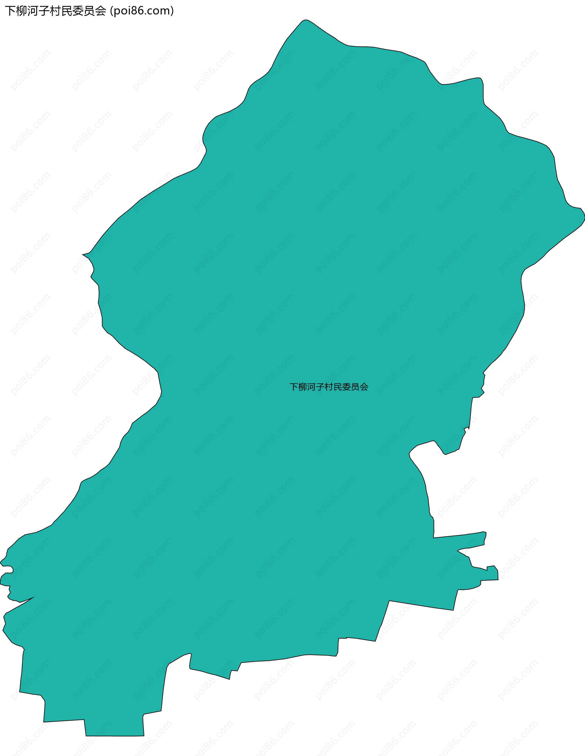 下柳河子村民委员会边界地图